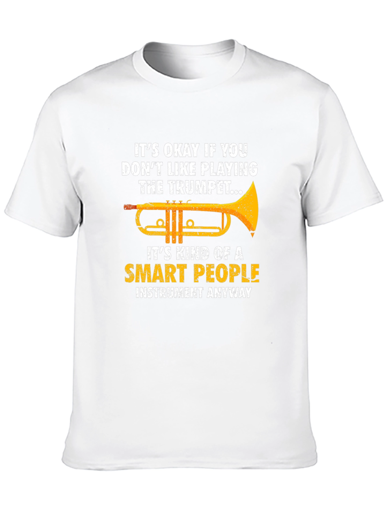 Black Funny Trumpet Player T-Shirt - Smart People Instrument view 10