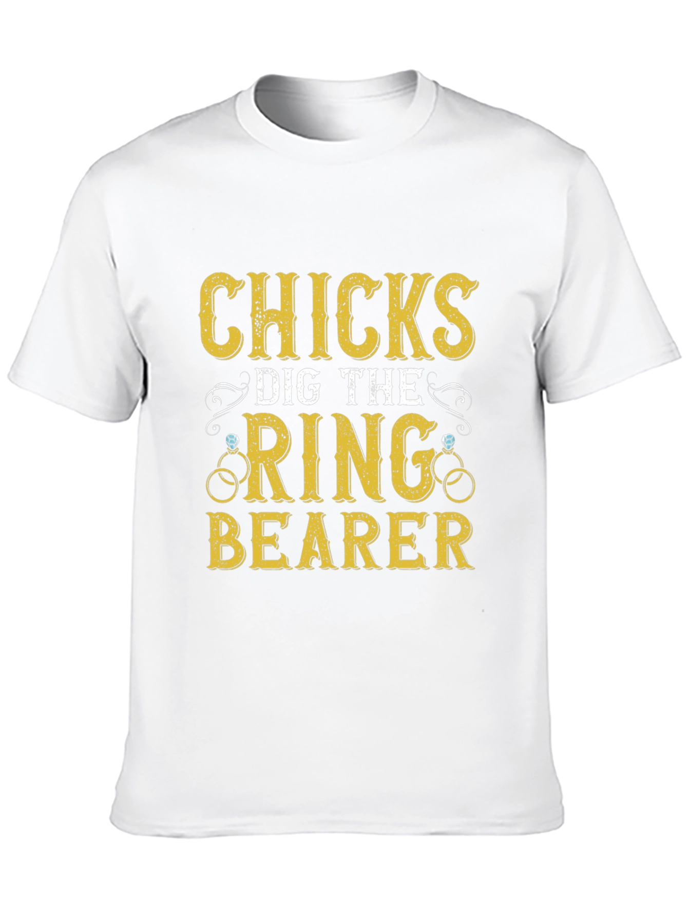 Black Funny Wedding Ring Bearer T-Shirt view 10
