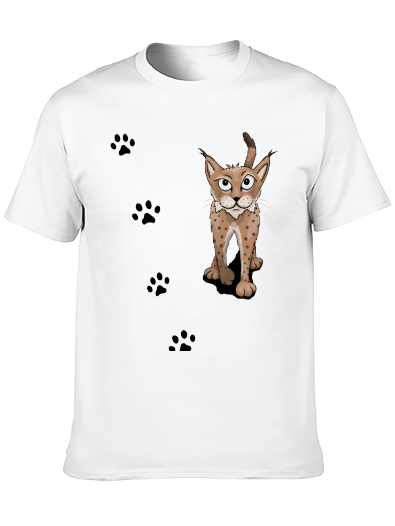 Black Lynx Paw Print Graphic Tee - Black view 10