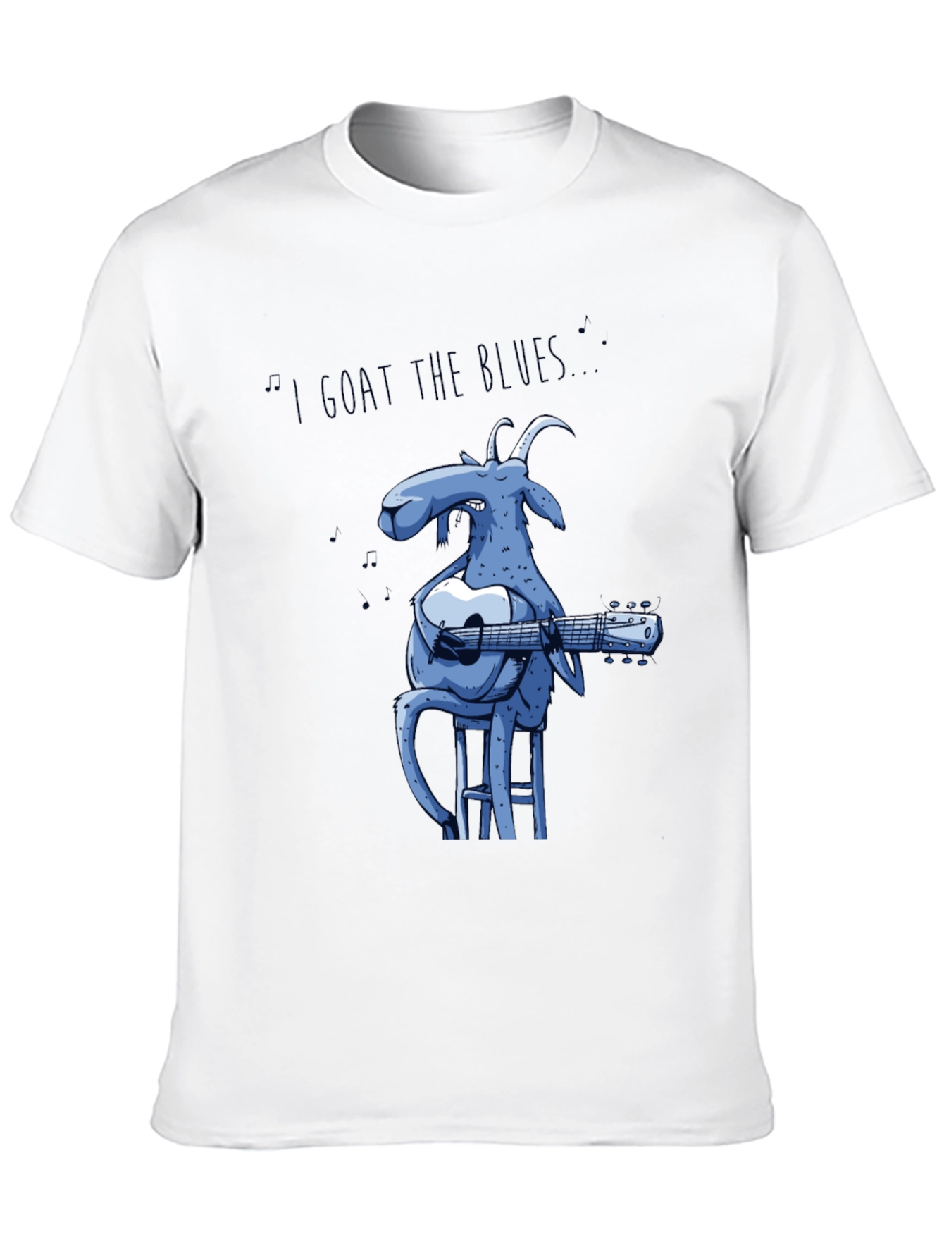Black I Goat the Blues T-Shirt - Funny Musician Tee view 10