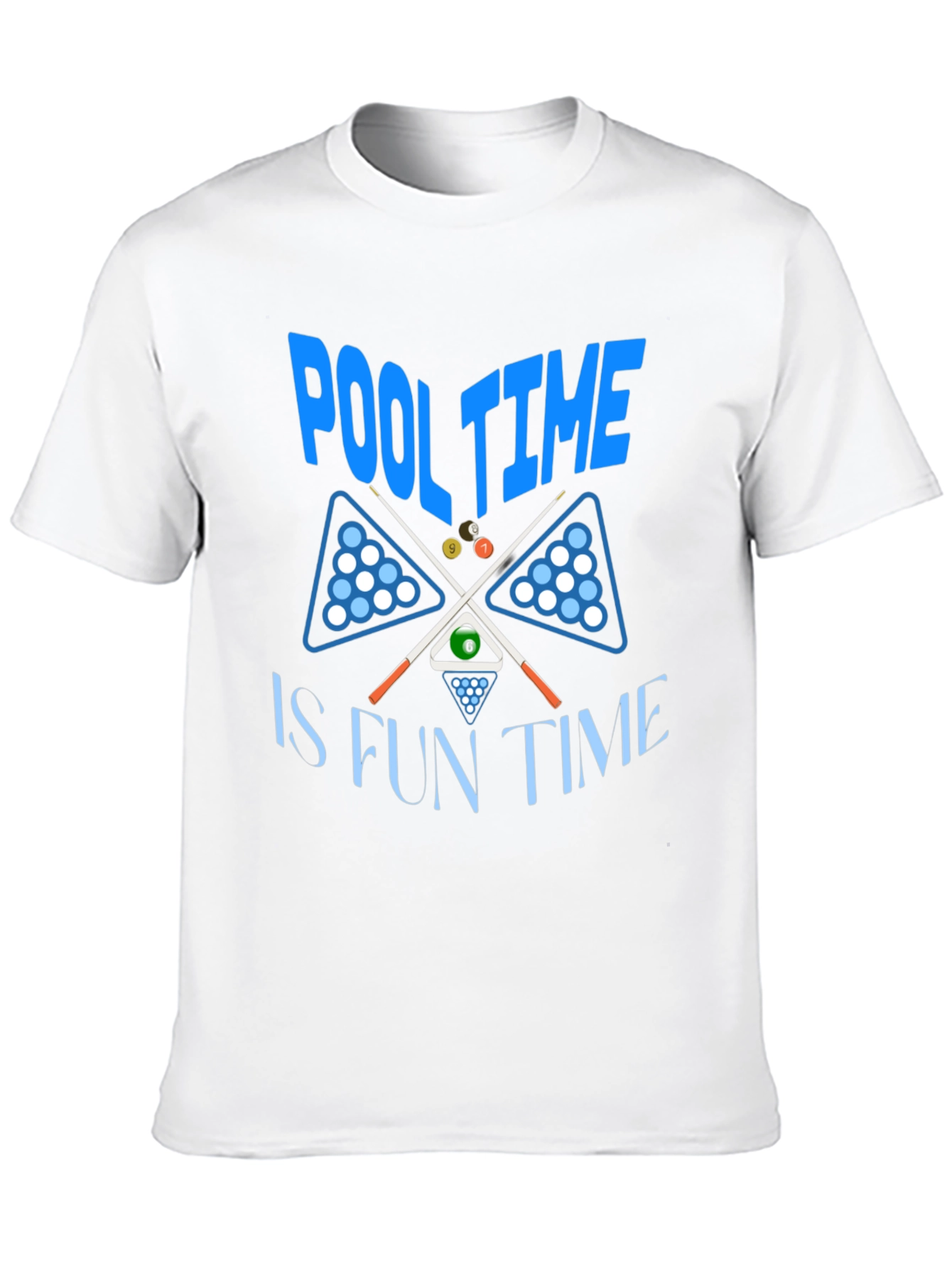 Pool Time Fun Time Black Graphic T-Shirt - 10