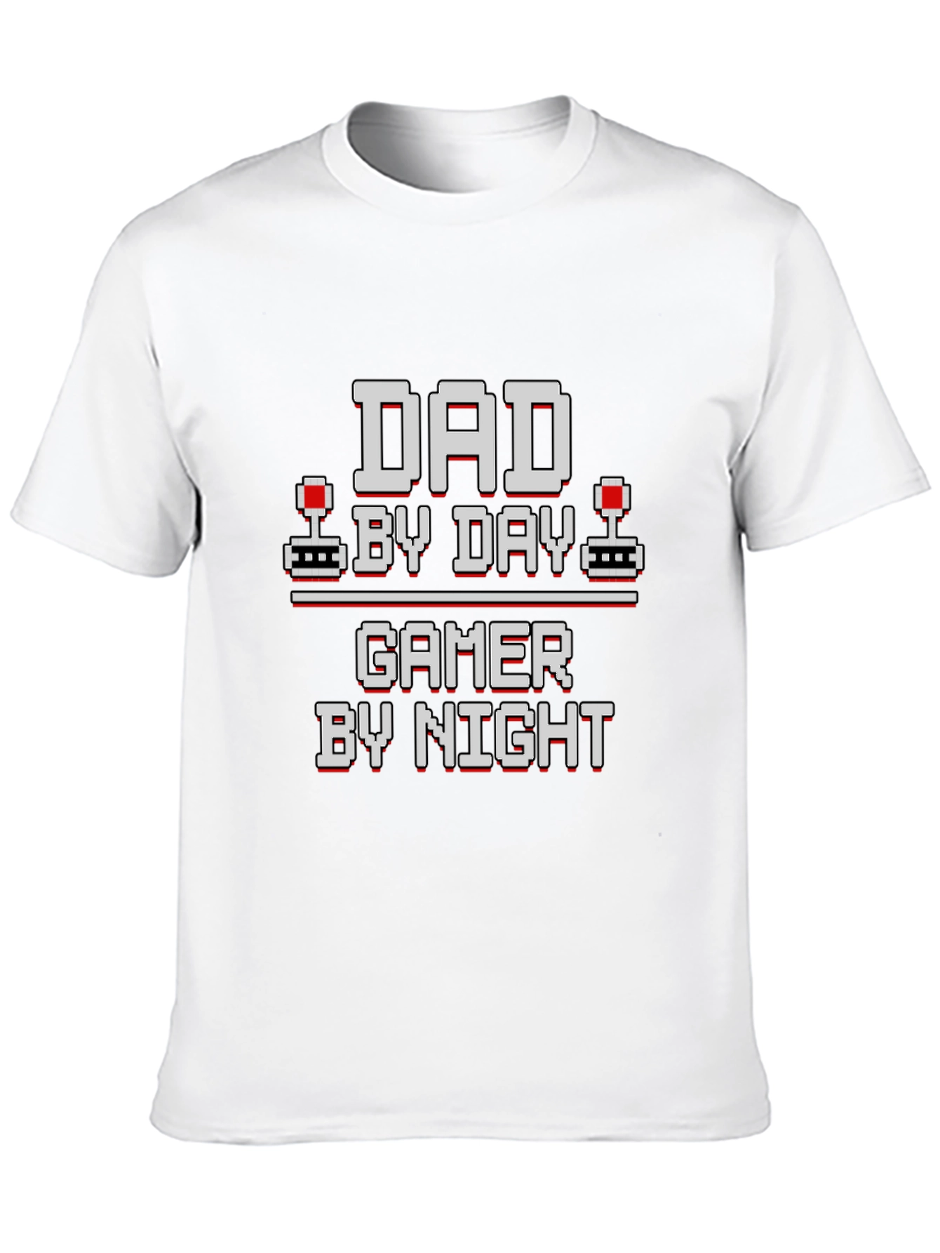 Black Dad By Day Gamer By Night Black Graphic Tee view 10
