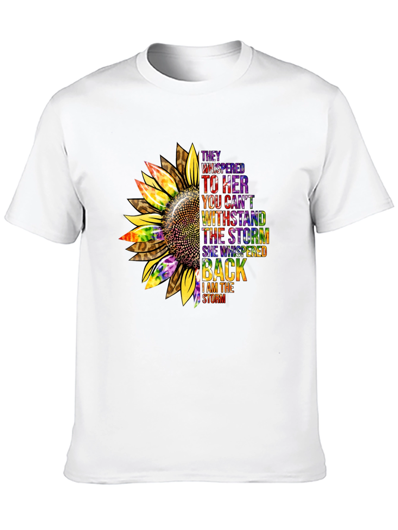 Black Sunflower Inspirational T-Shirt -  They Whispered view 10