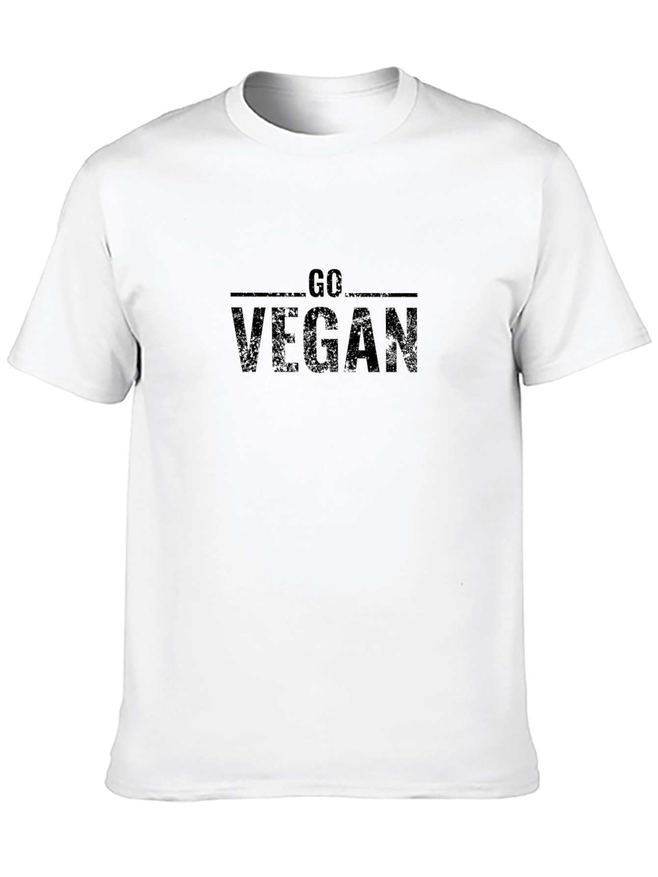 Black Go Vegan Graphic T-Shirt - Unisex Black Tee view 10