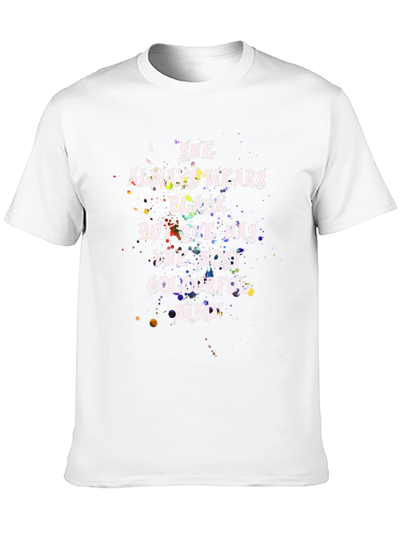 Black Colorful Mind Black T-Shirt view 10