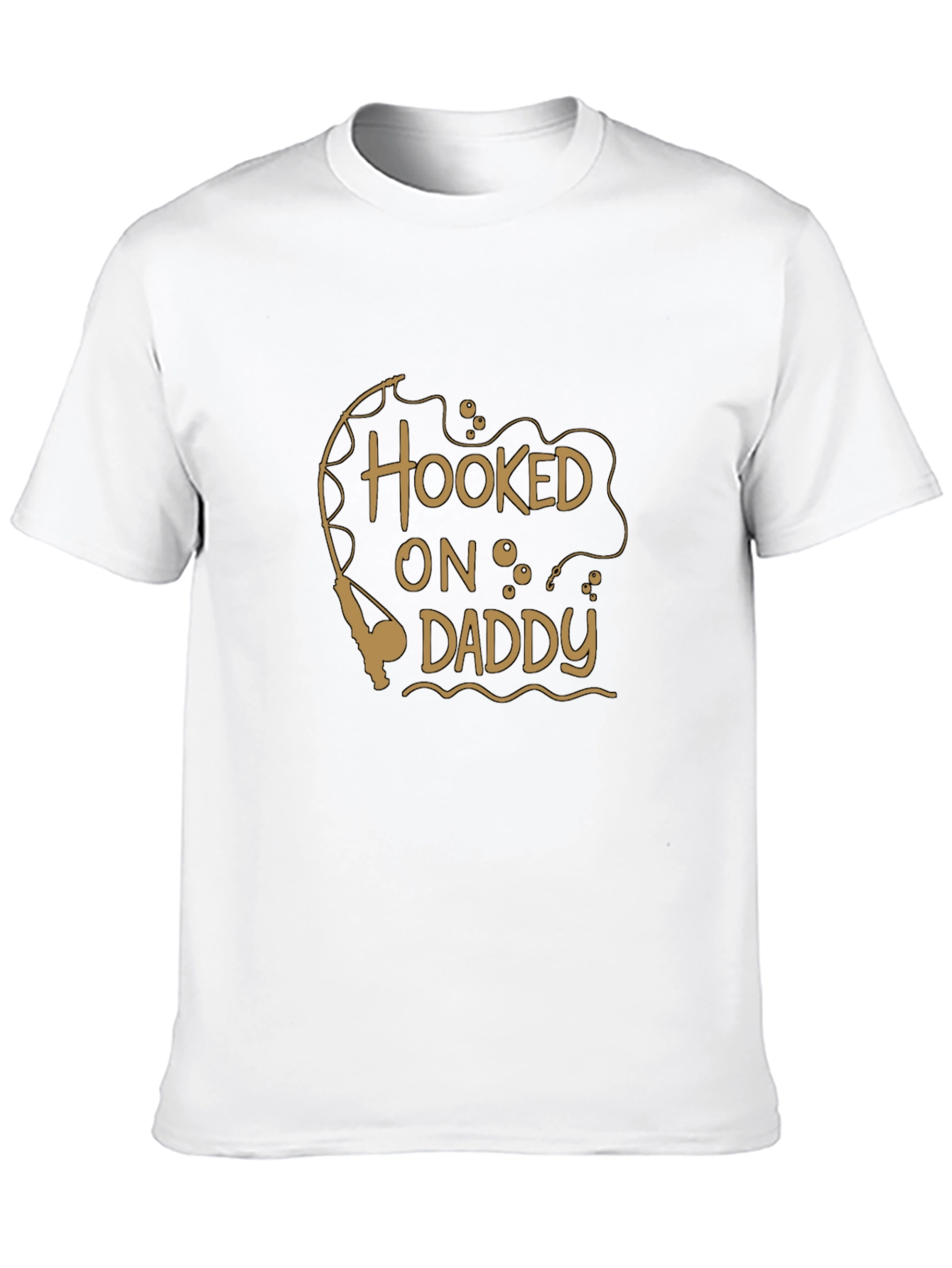 Black Hooked on Daddy Men's Graphic Tee view 10