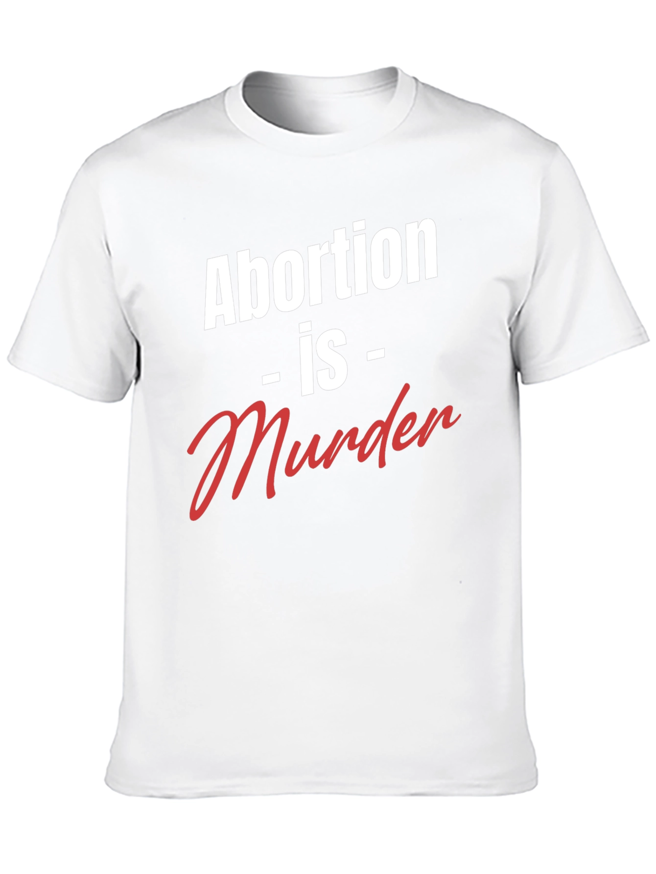 Black Statement T-Shirt - Abortion is Murder view 10
