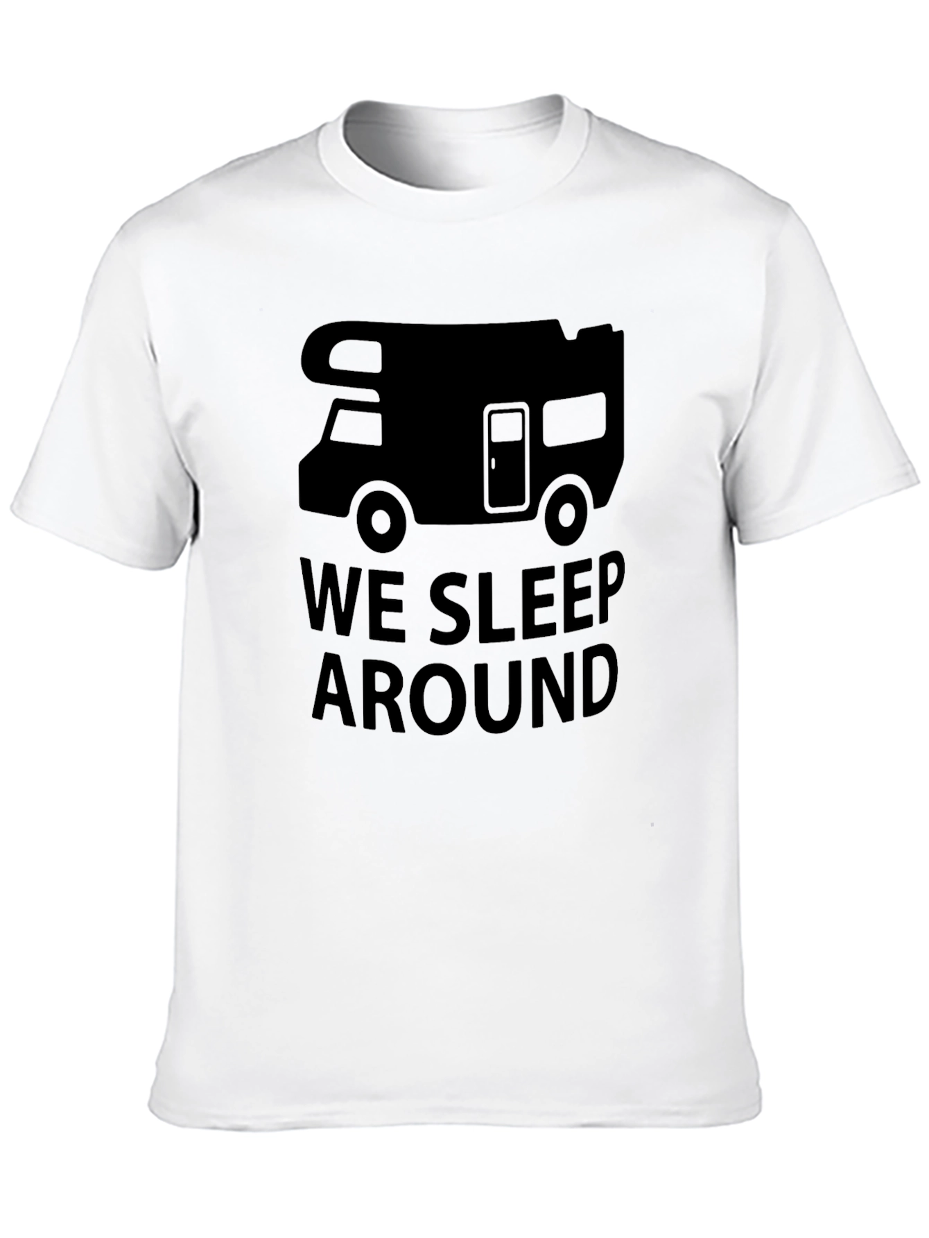 Black We Sleep Around T-Shirt - Funny Camping RV Tee view 10