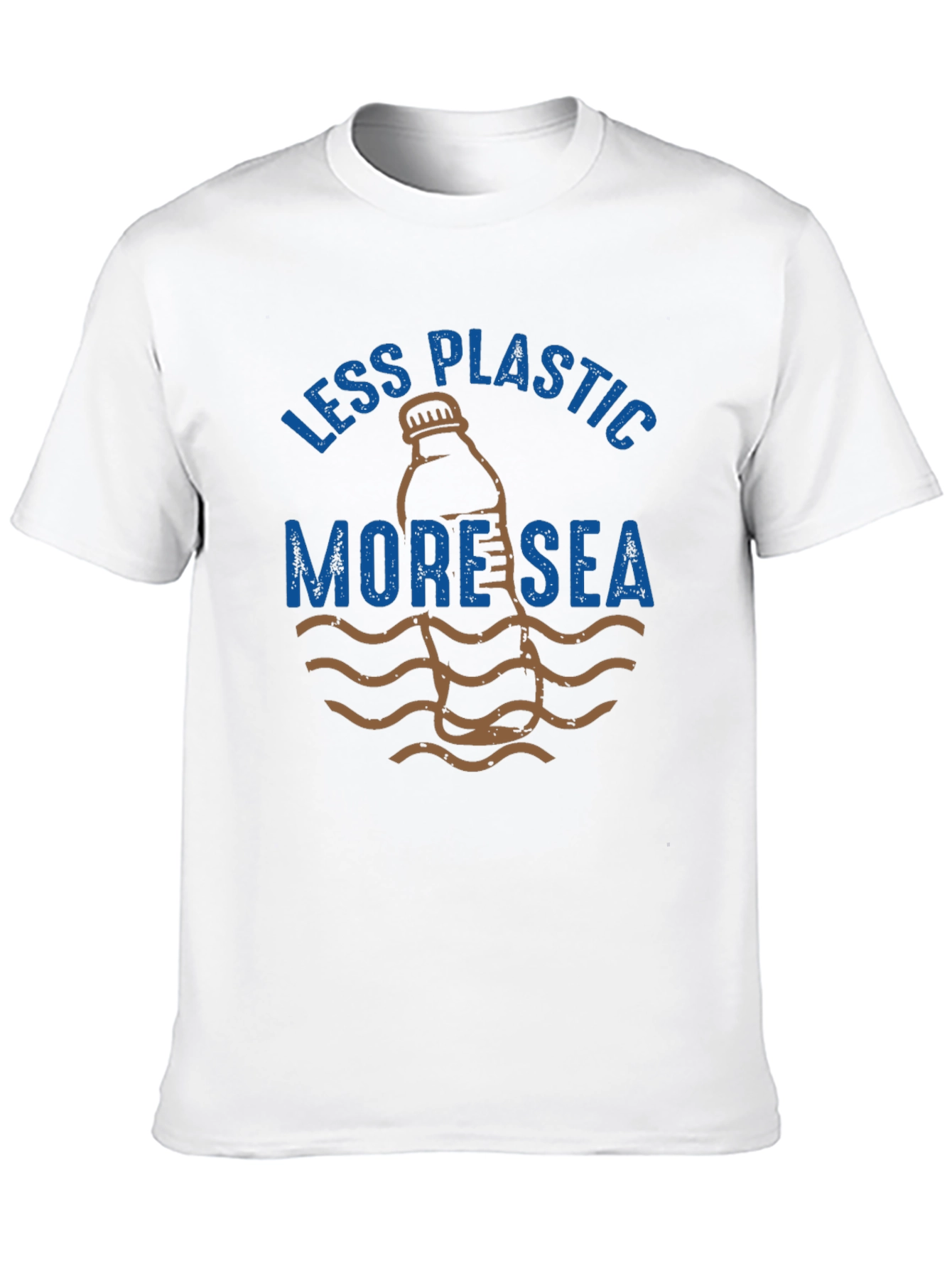 Black Eco-Friendly 'Less Plastic More Sea' Graphic T-Shirt view 10