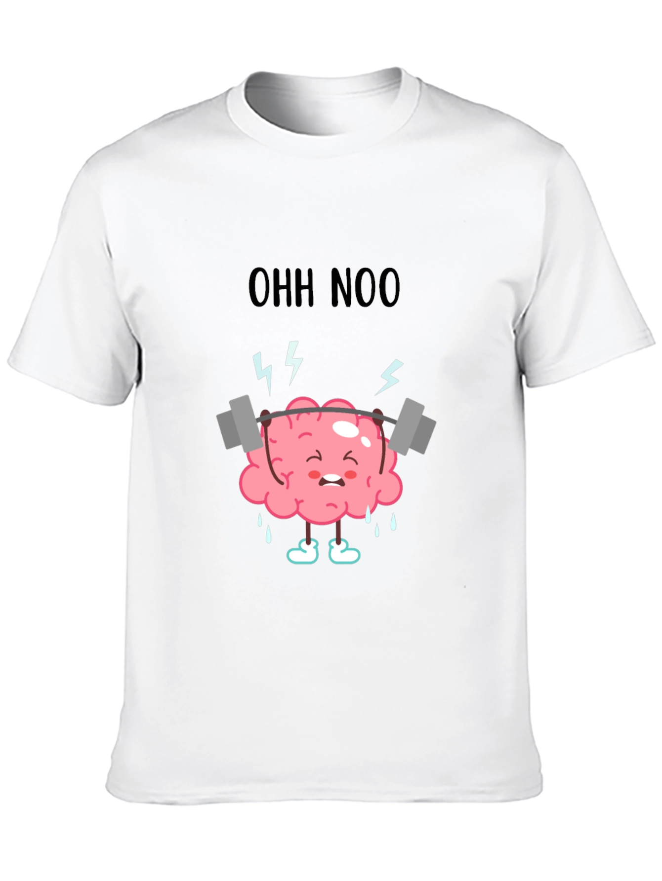 Black Brain Training T-Shirt - "Ohh Noo" Workout Design view 10