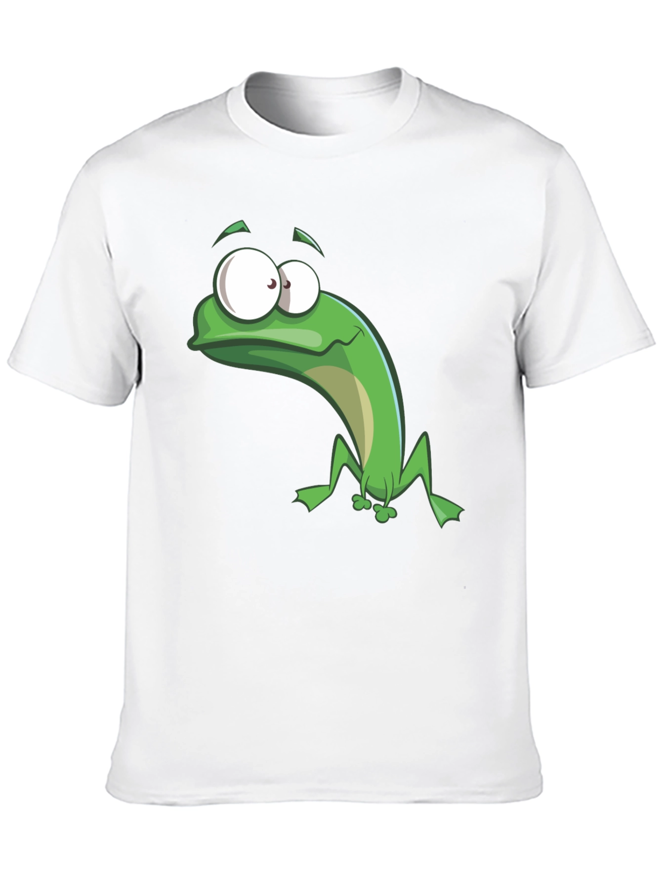 Black Funny Frog Graphic Tee - Black Cotton T-Shirt view 10