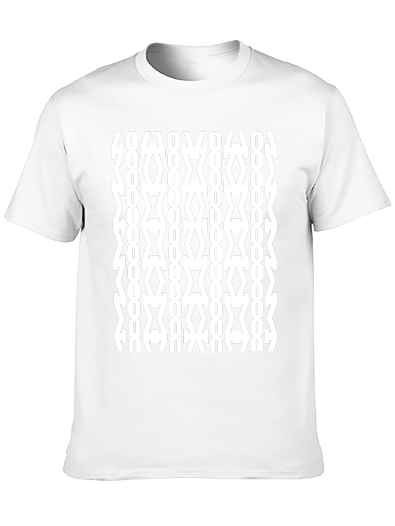 Black Geometric Pattern Black T-Shirt view 10