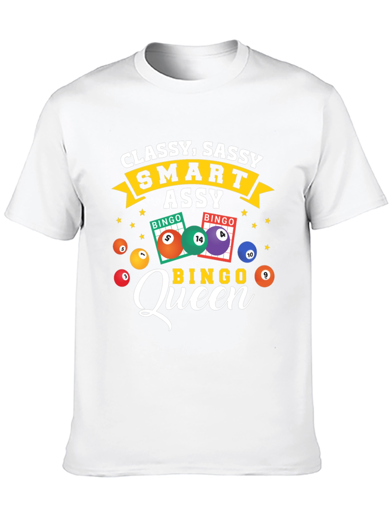 Black Classy Sassy Bingo Queen T-Shirt view 10