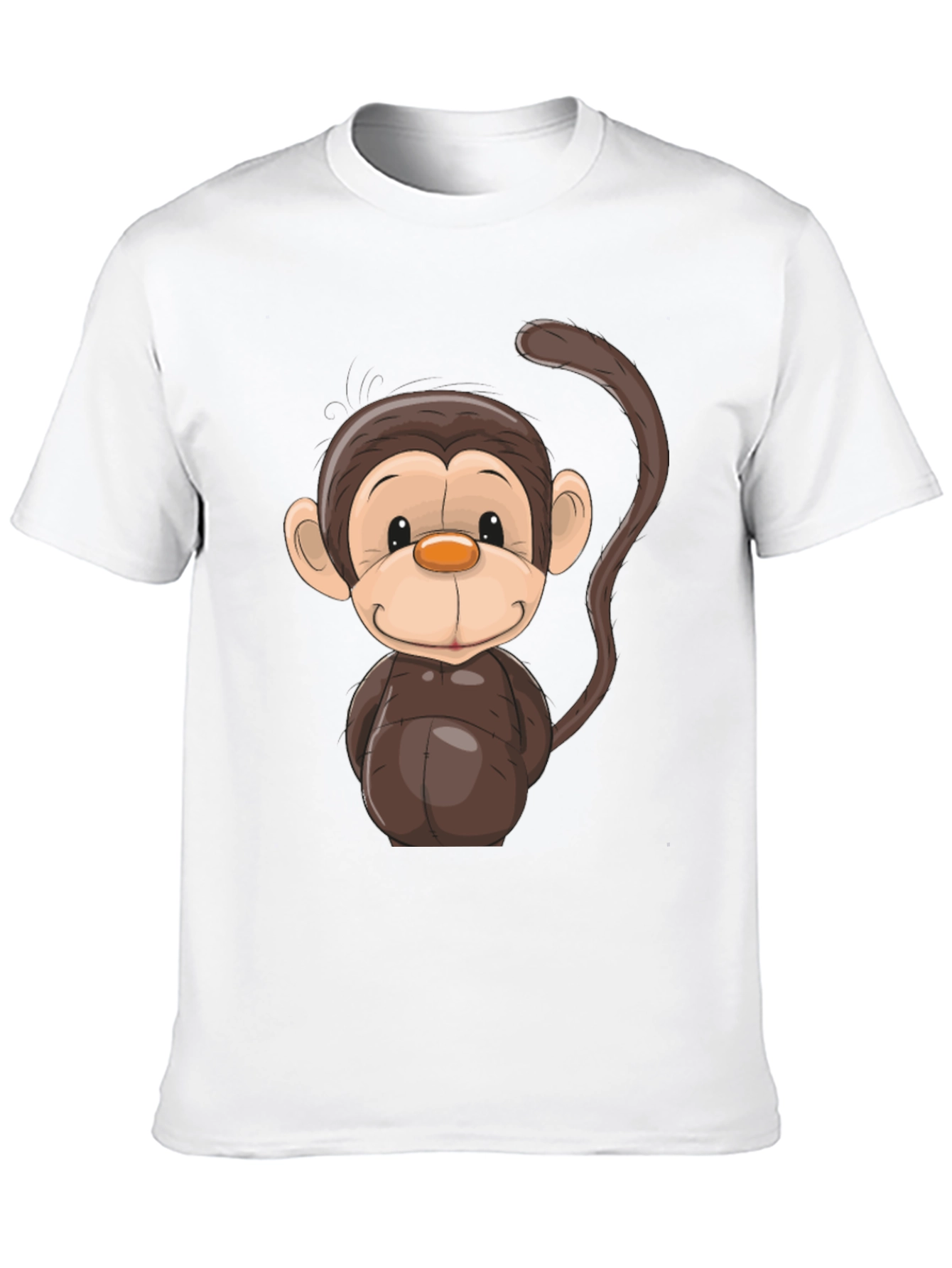 Black Cartoon Monkey Graphic Tee - Black view 10