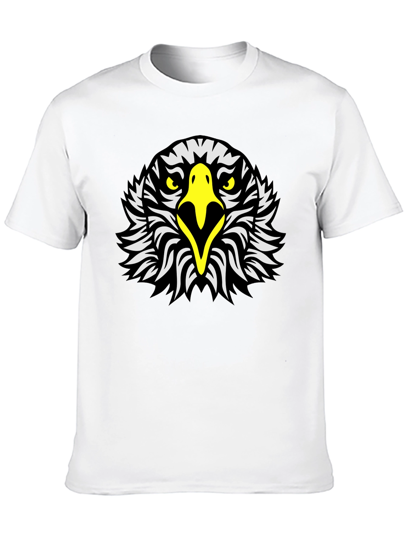 Black Eagle Head Graphic Tee - Black Short Sleeve Shirt view 10