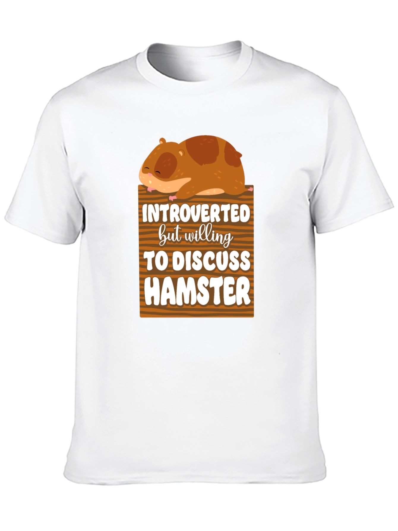 Black Introverted Hamster Graphic Tee view 10