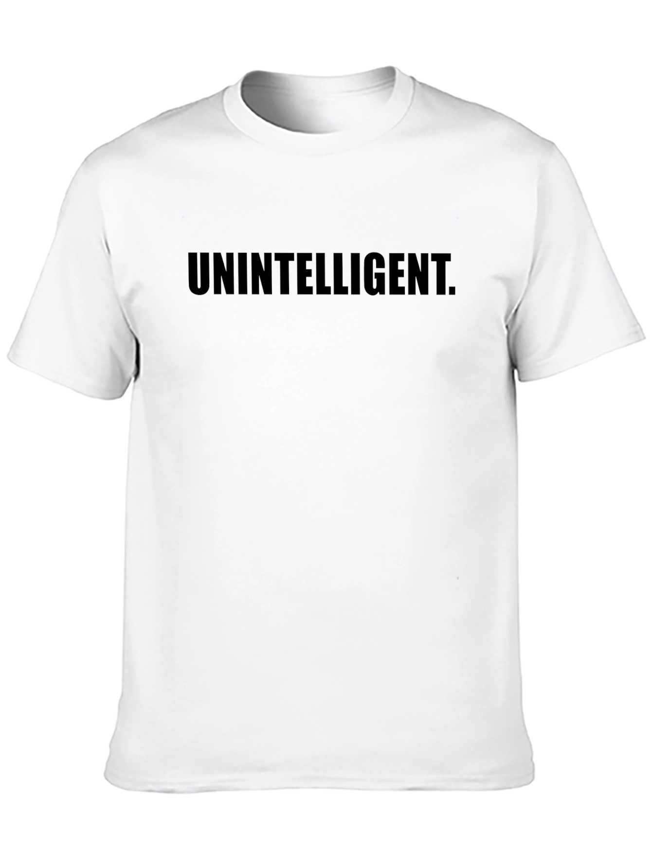 Black Unintelligent Crew Neck T-Shirt view 10