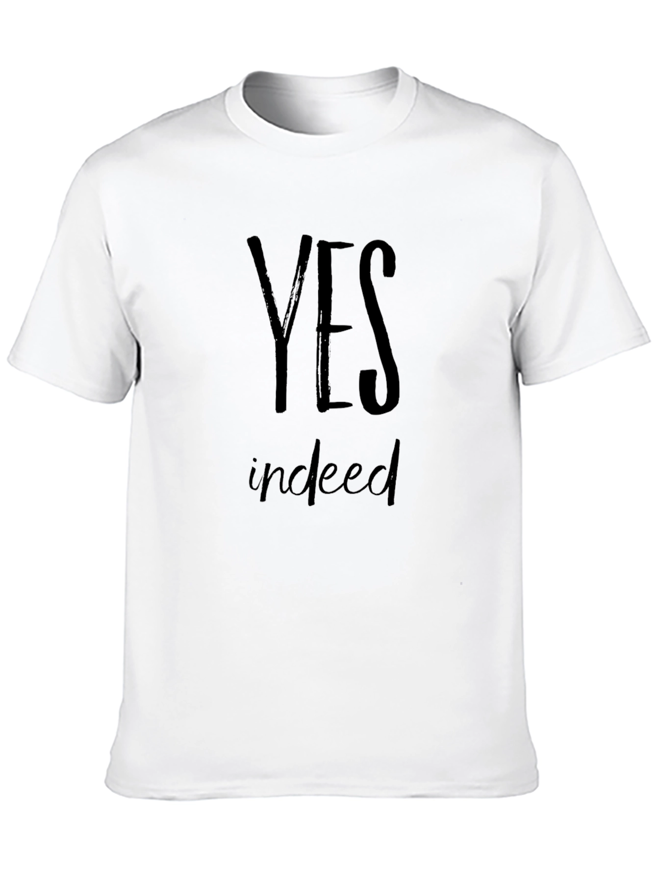 Black Yes Indeed Men's Black Graphic Tee view 10