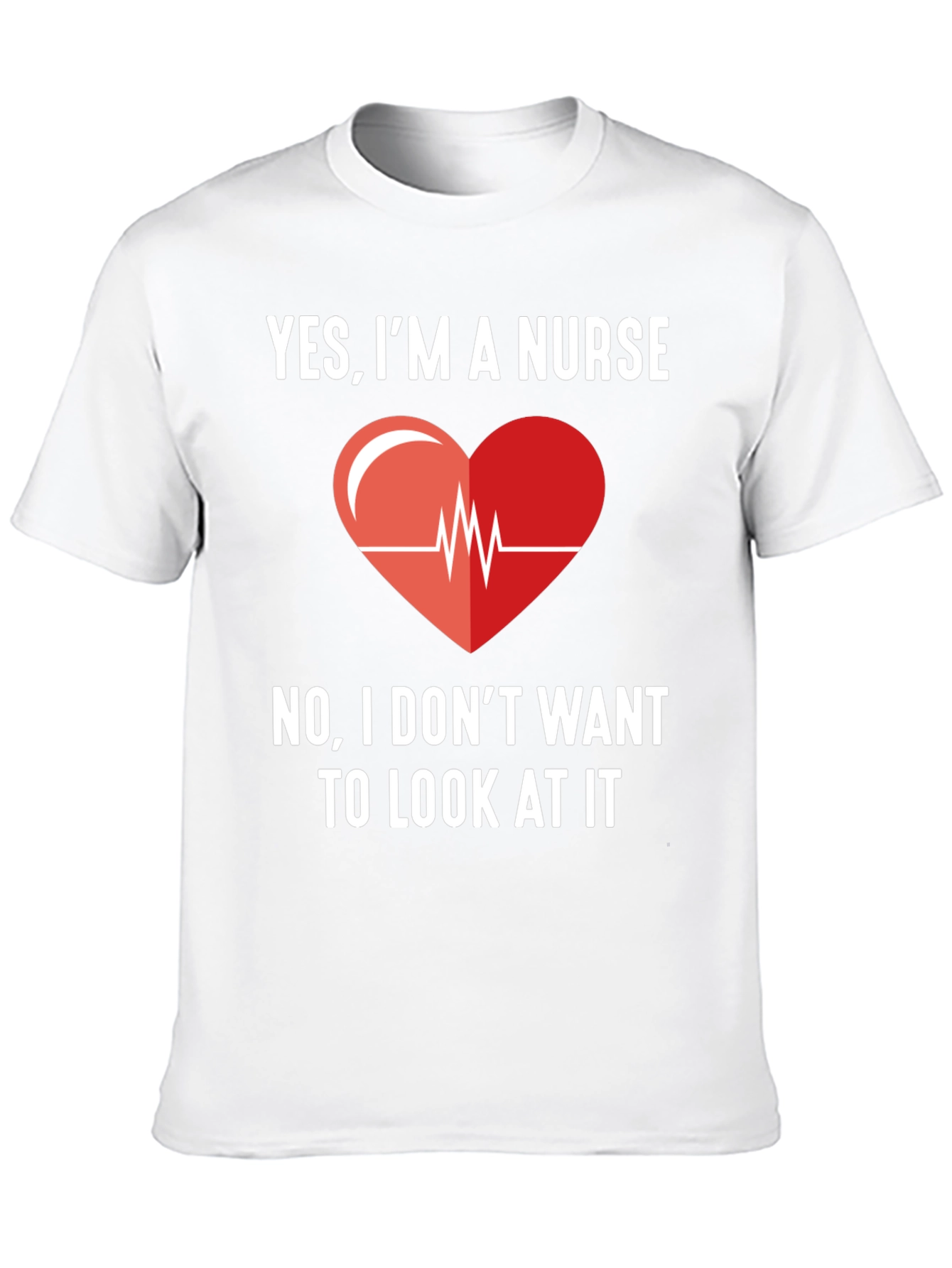 Black Yes, I'm A Nurse - Funny Graphic T-Shirt view 10