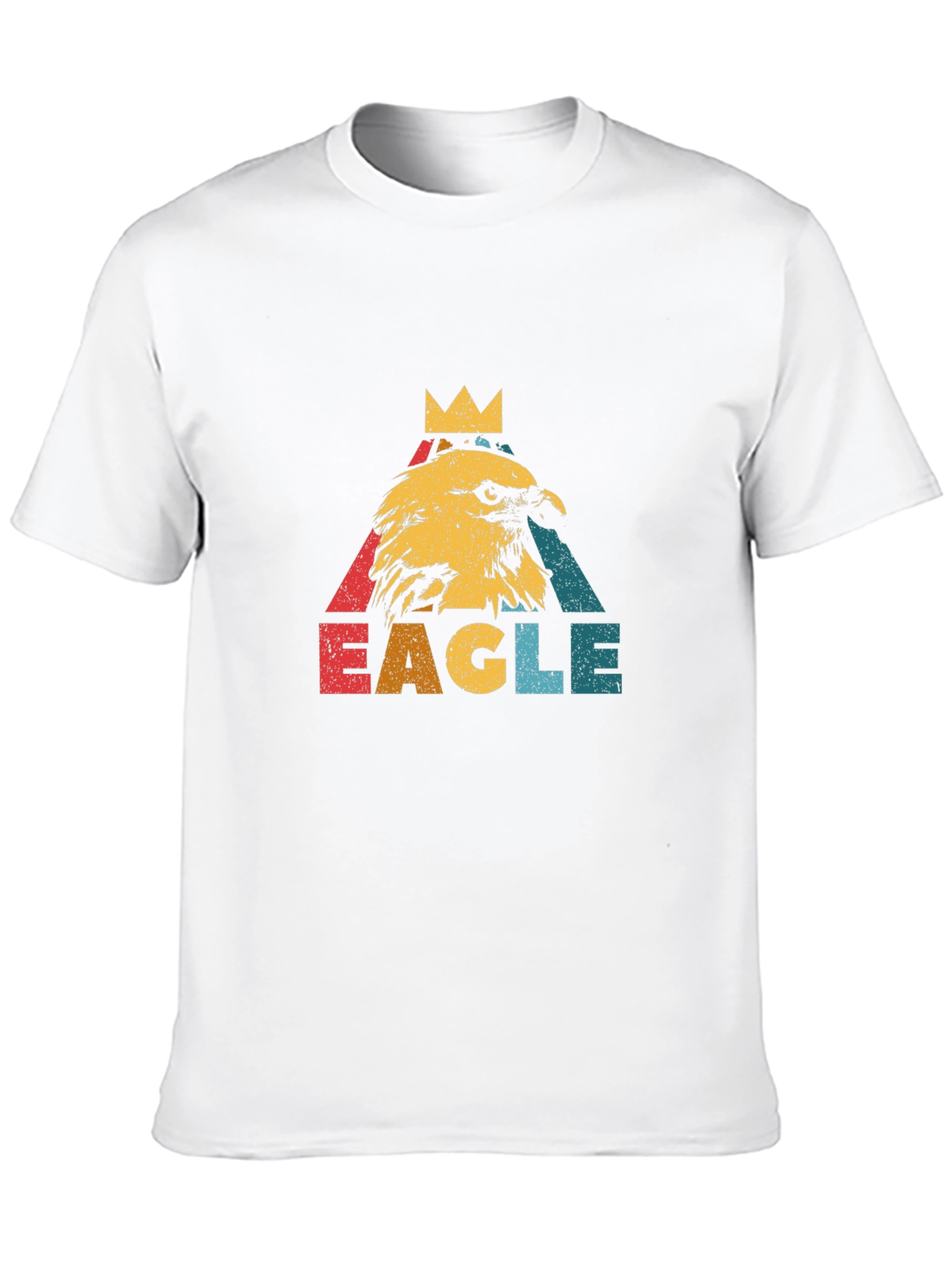 Black Vintage Eagle Crown Graphic Black T-Shirt view 10