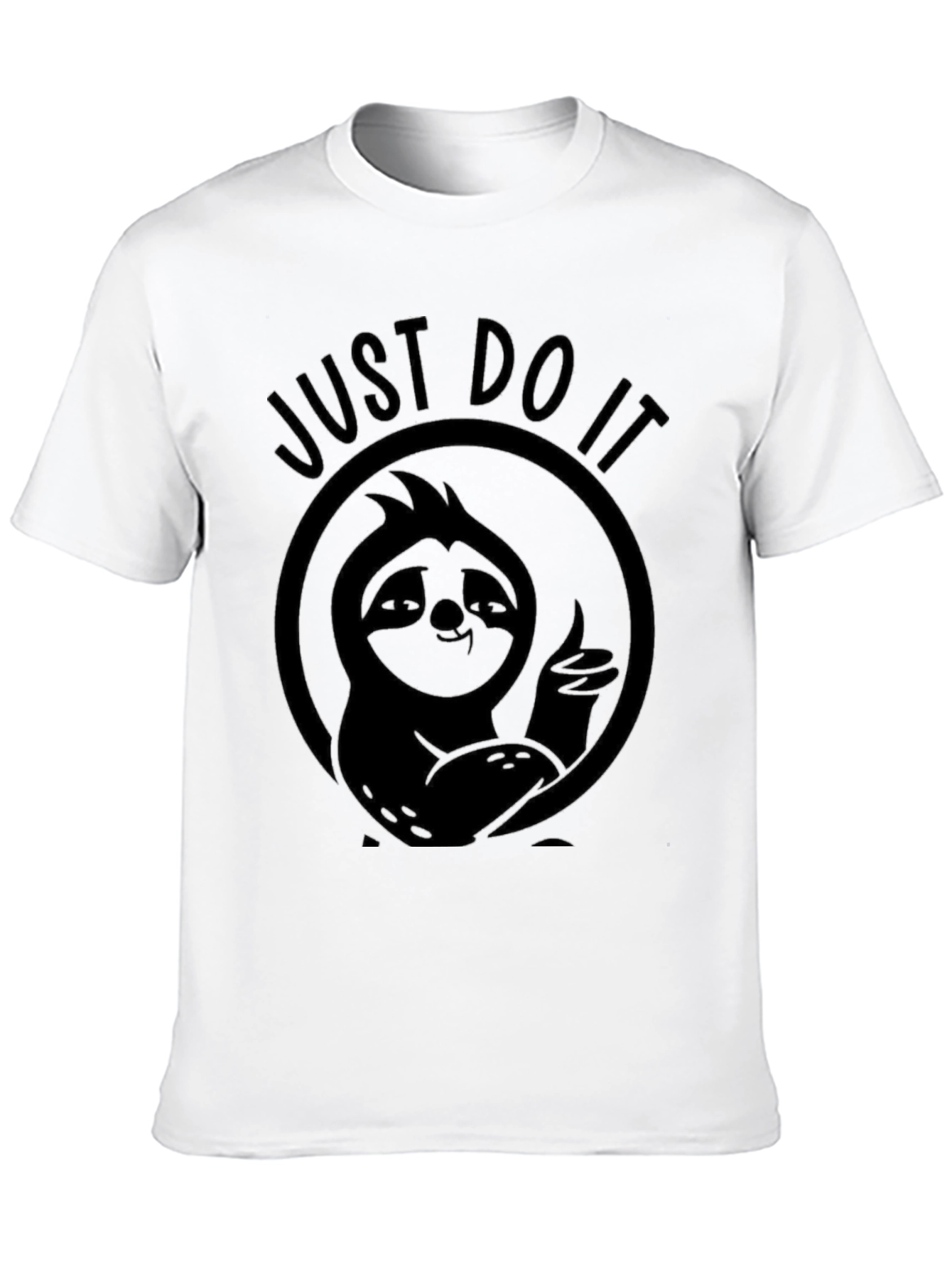 Black Just Do It Sloth T-Shirt view 10