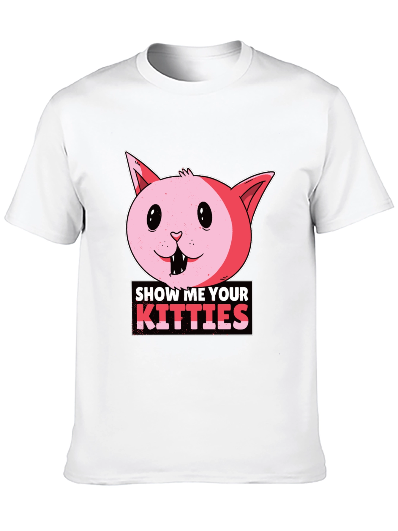 Black Show Me Your Kitties Funny Cat T-Shirt view 10