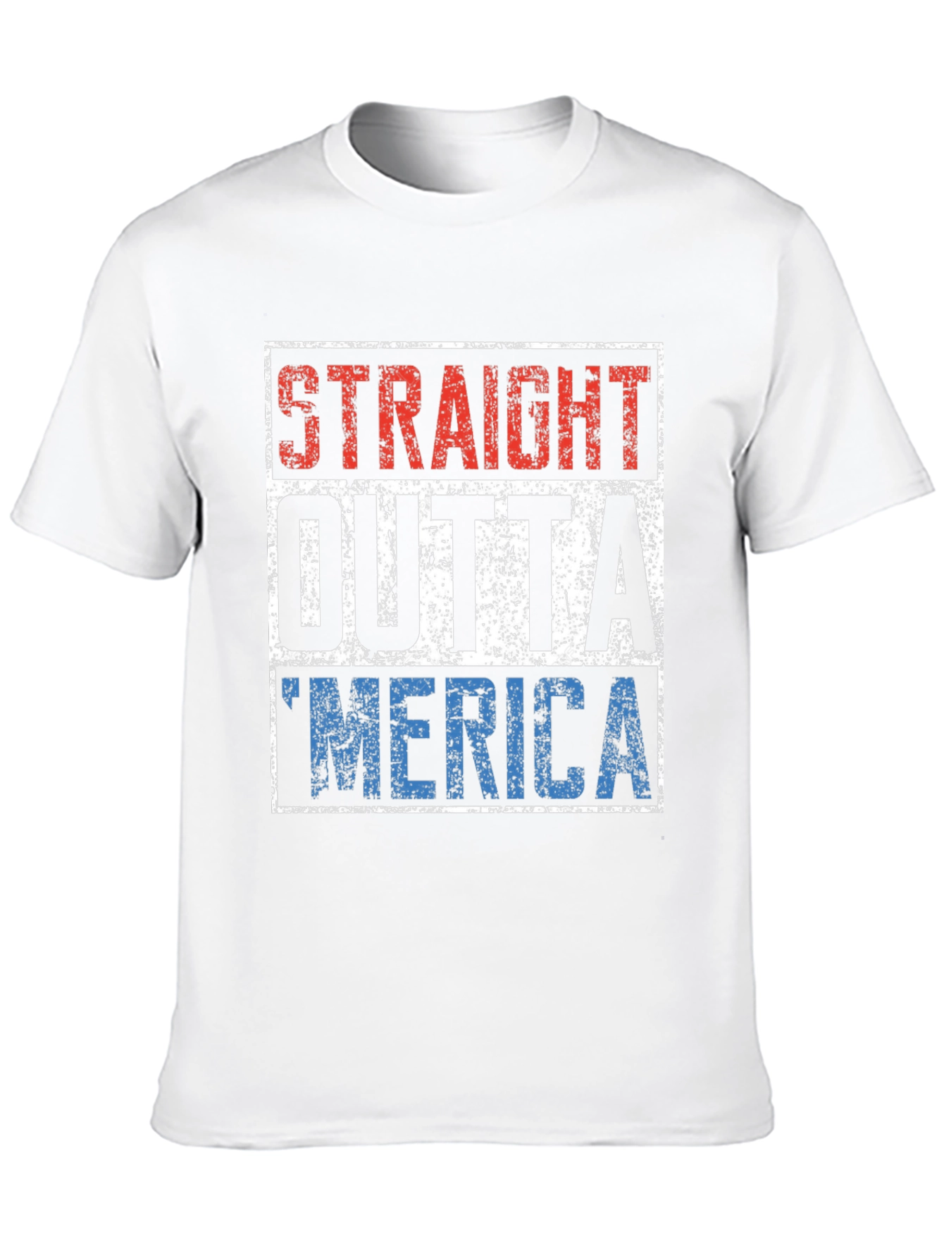 Black Straight Outta 'Merica T-Shirt view 10