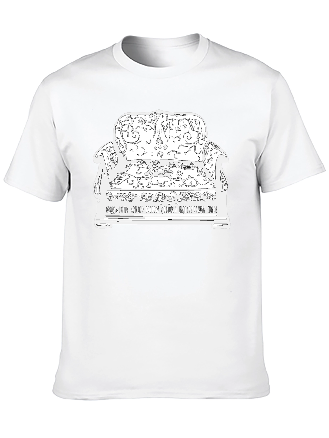 Black Novelty Graphic Tee: Couch Potato Design view 10