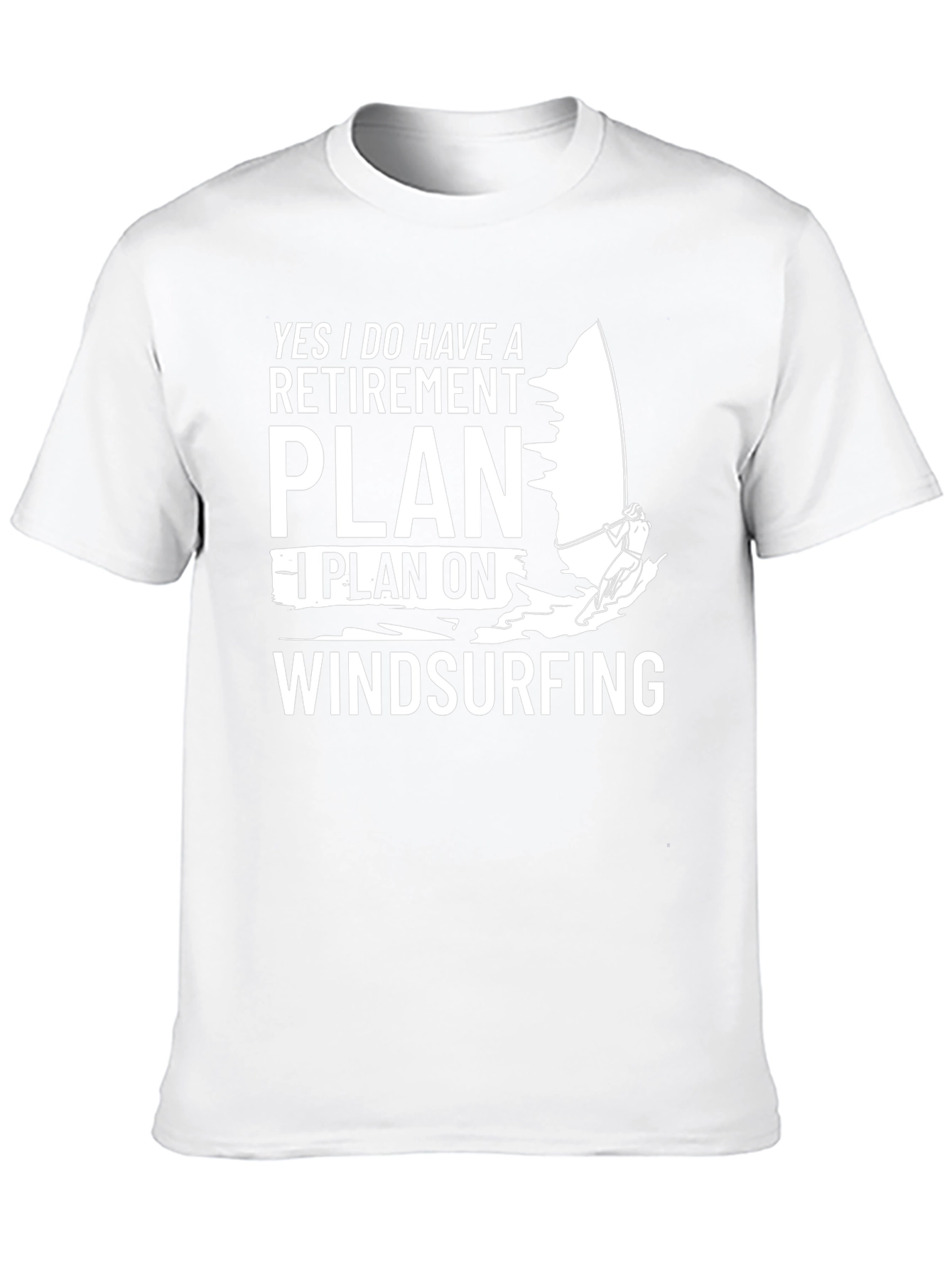Black Retirement Plan Windsurfing T-Shirt view 10