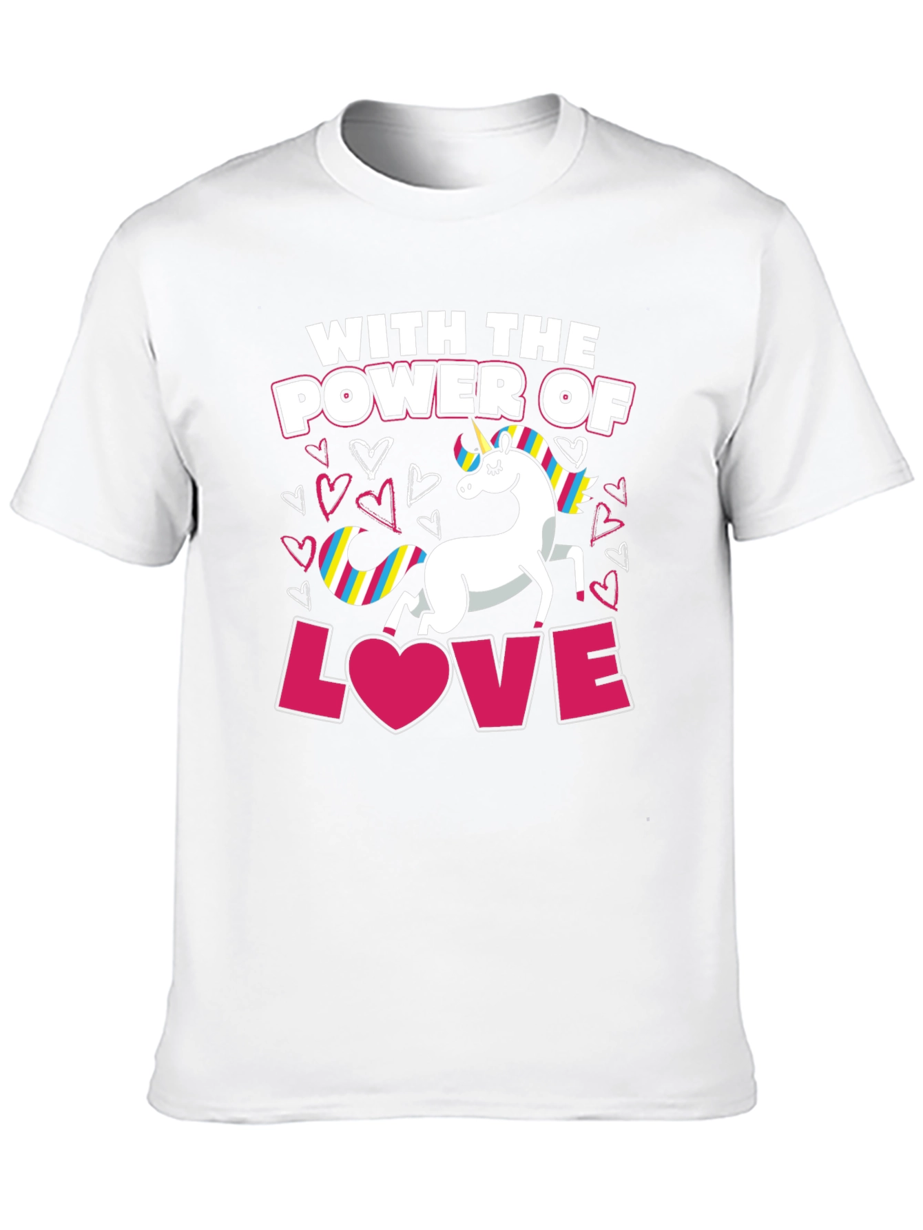 Black Unicorn Power of Love T-Shirt view 10