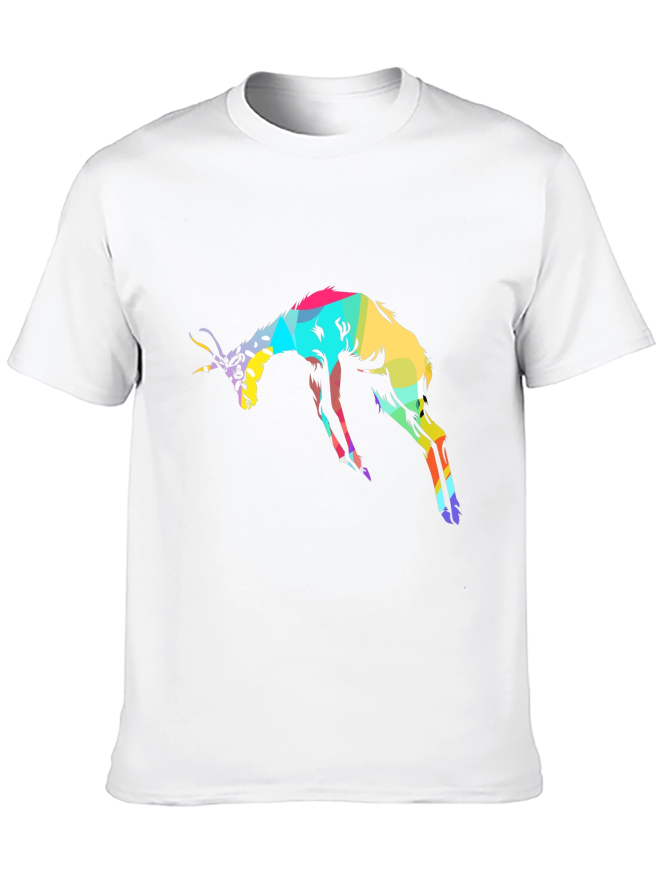 Black Abstract Antelope Graphic Black T-Shirt view 10