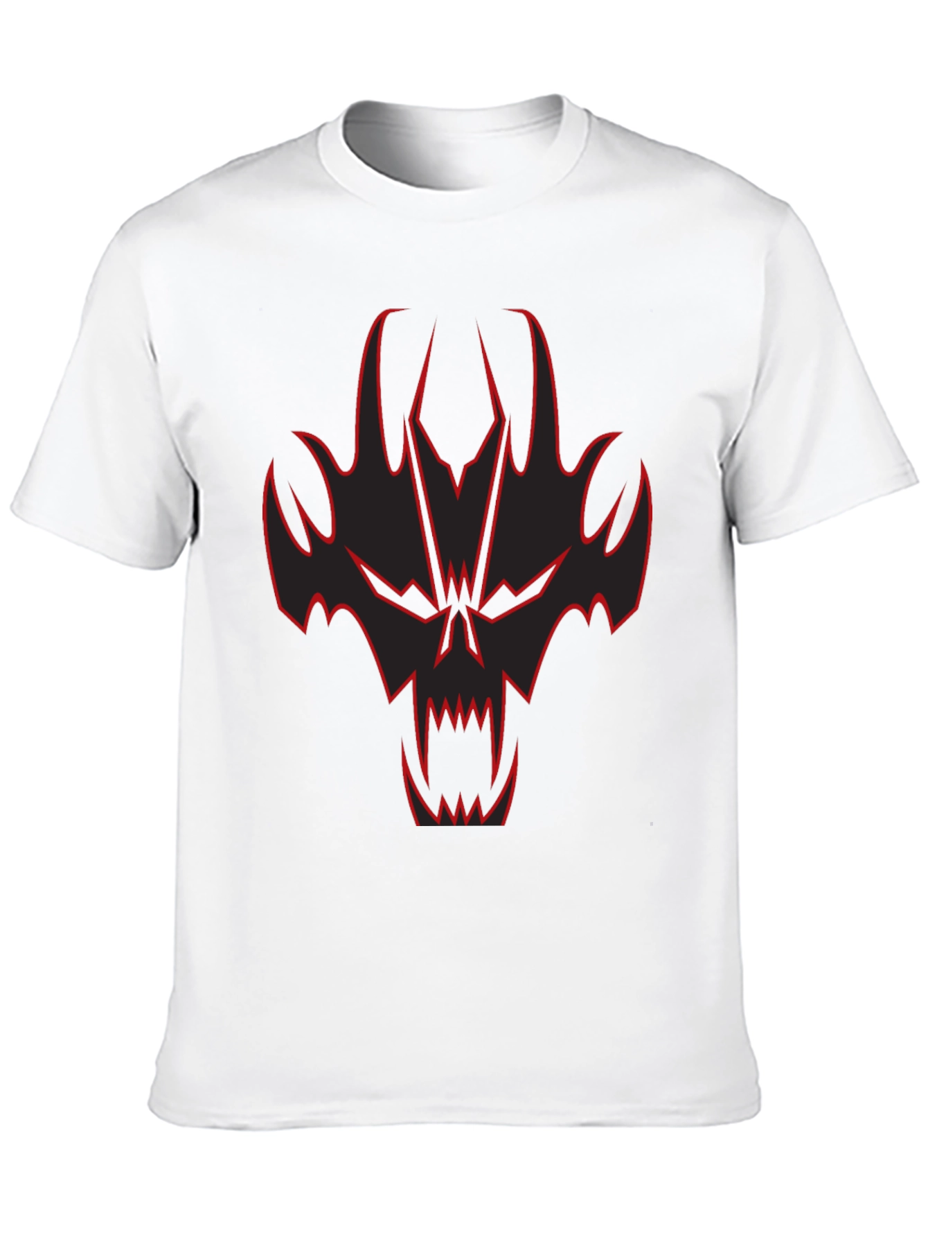Black Black T-Shirt with Red Skull Graphic view 10