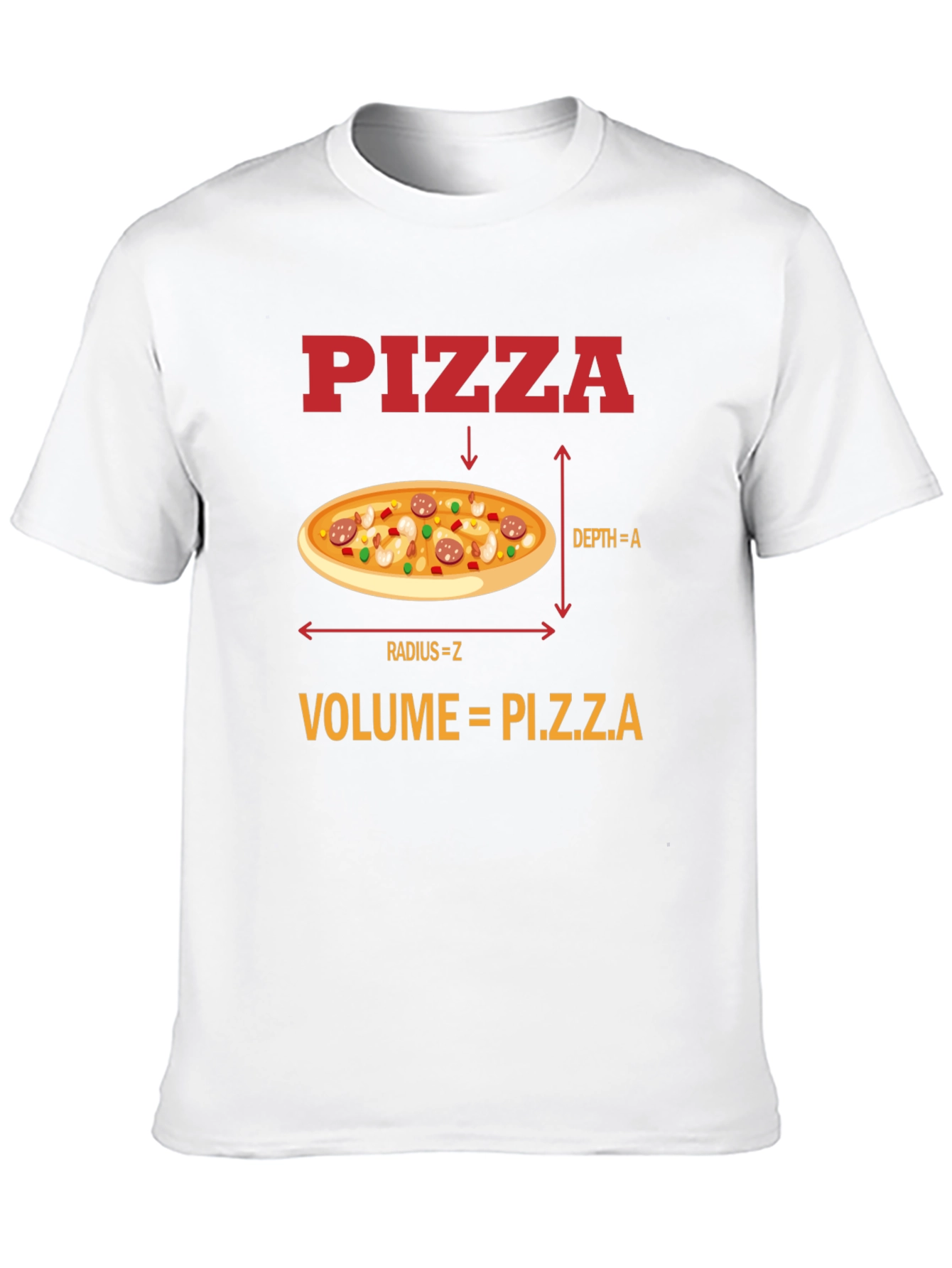 Black Pizza Volume Funny Math T-Shirt view 10