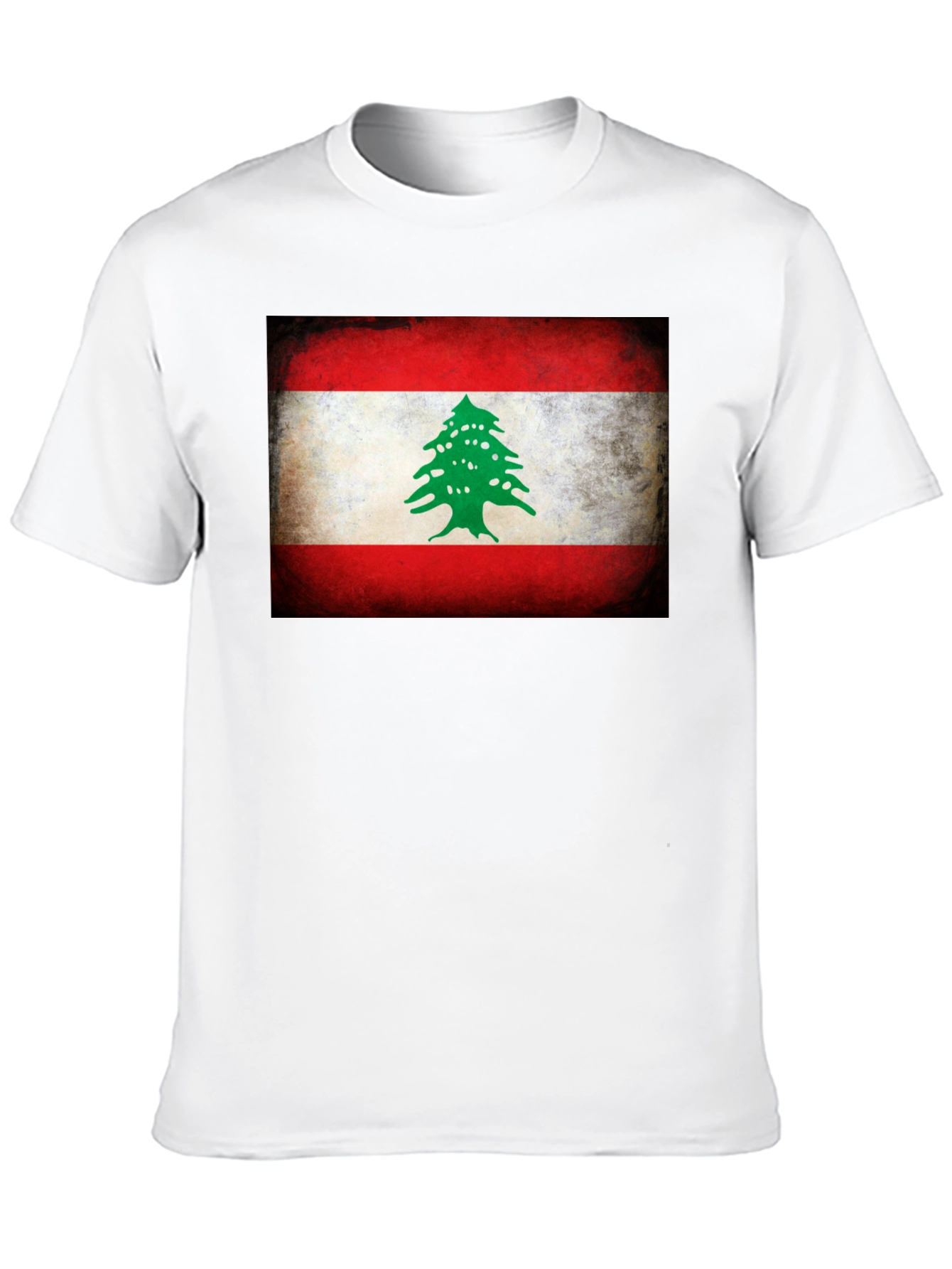 Black Lebanon Flag T-Shirt - Distressed Graphic Tee view 10