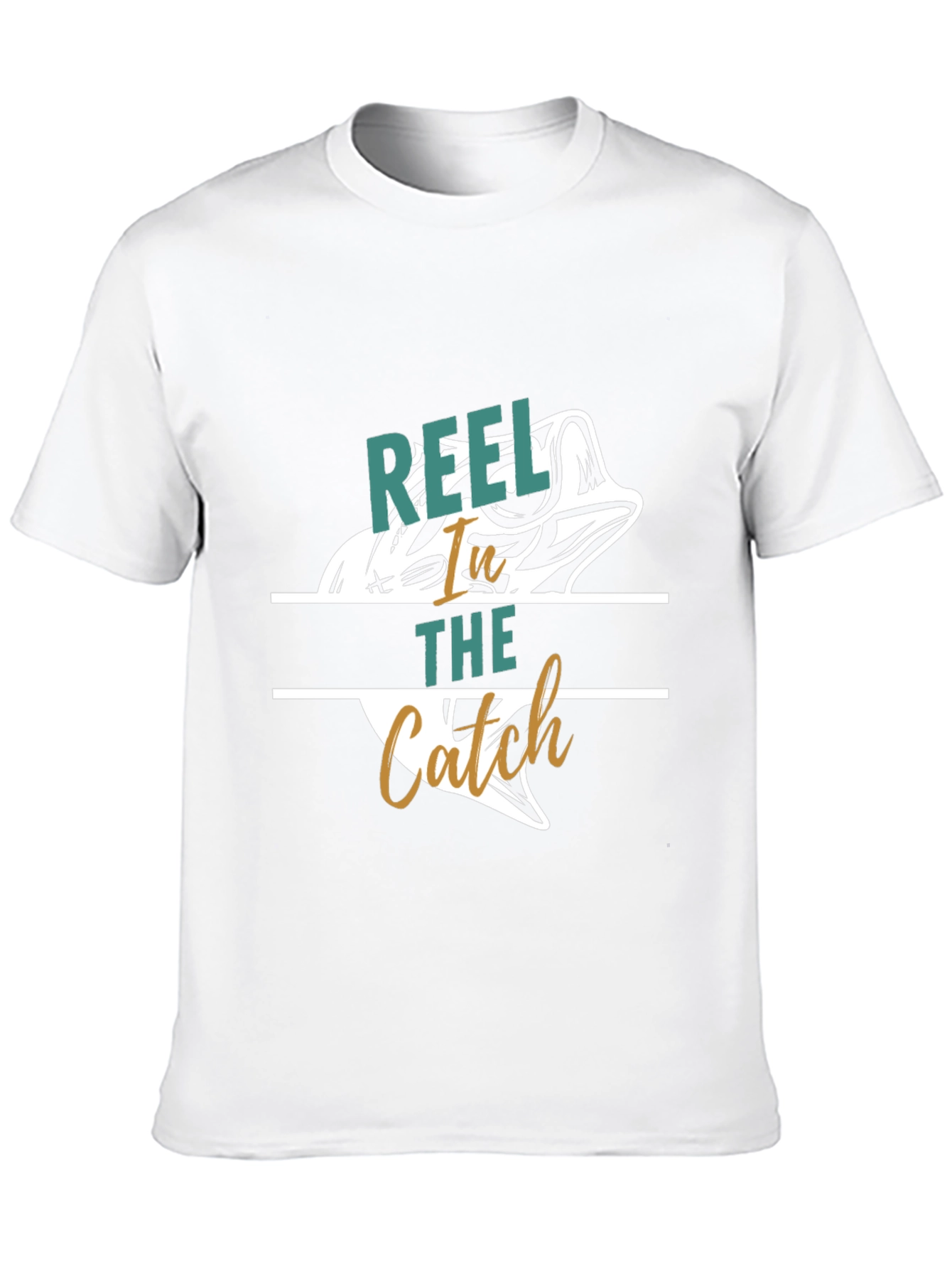Black Reel It In Catch Fish Graphic Tee view 10