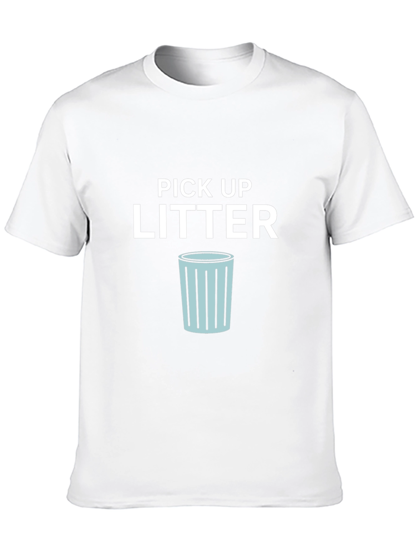 Black Pick Up Litter Graphic Tee - Black Cotton T-Shirt view 10