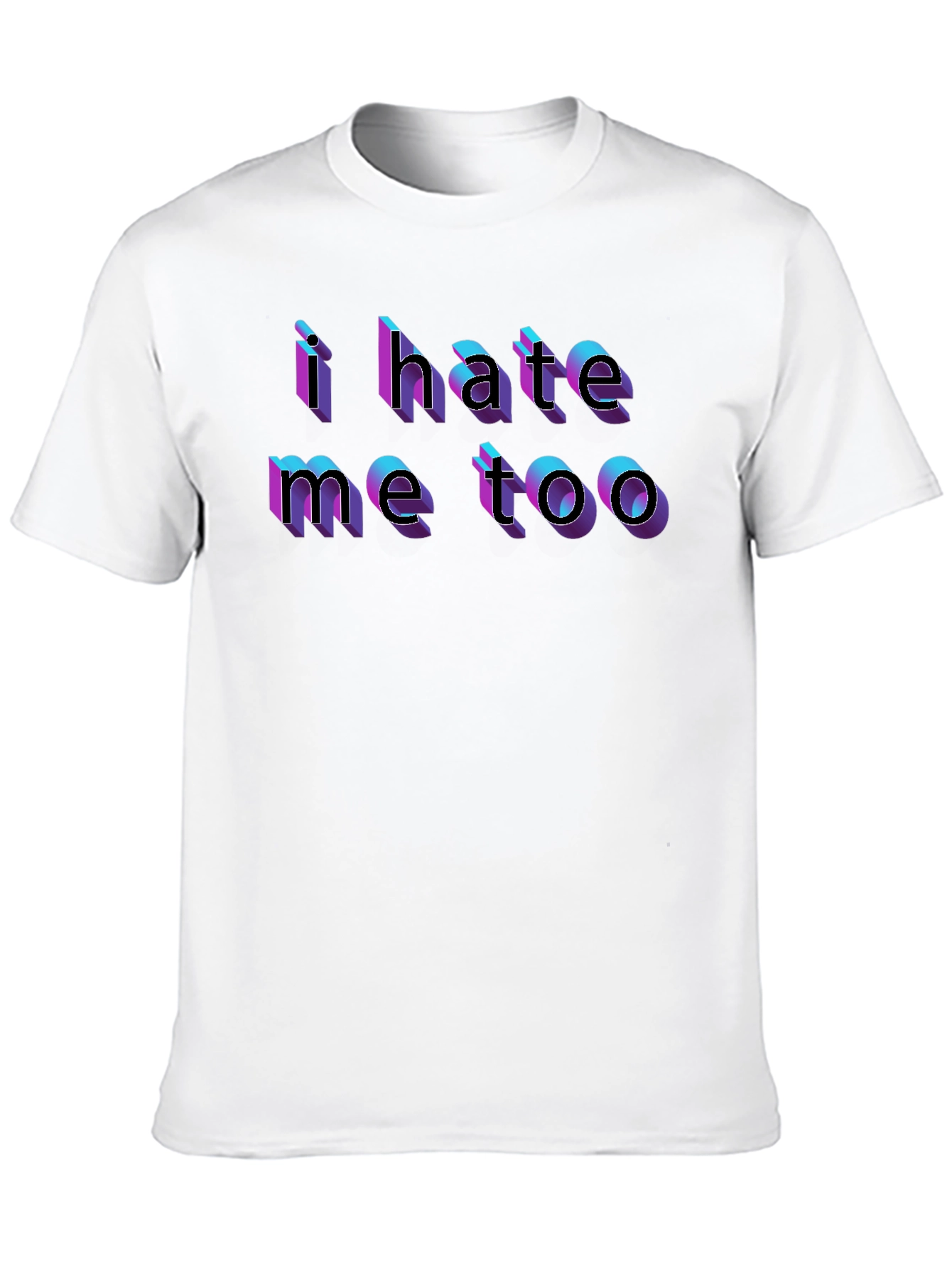 Black I Hate Me Too Graphic Tee - Black view 10
