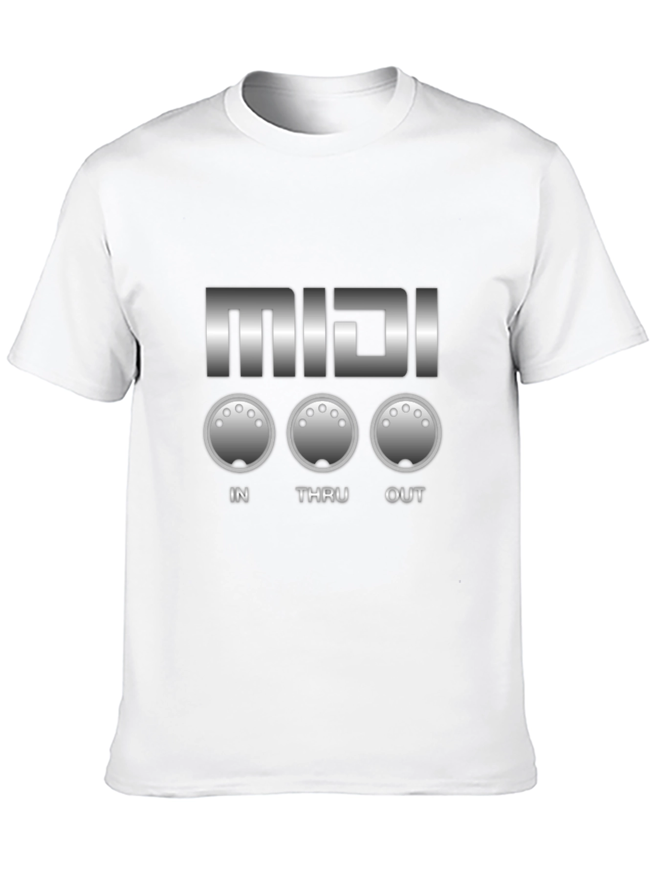 Black MIDI In Thru Out Music Producer T-Shirt view 10