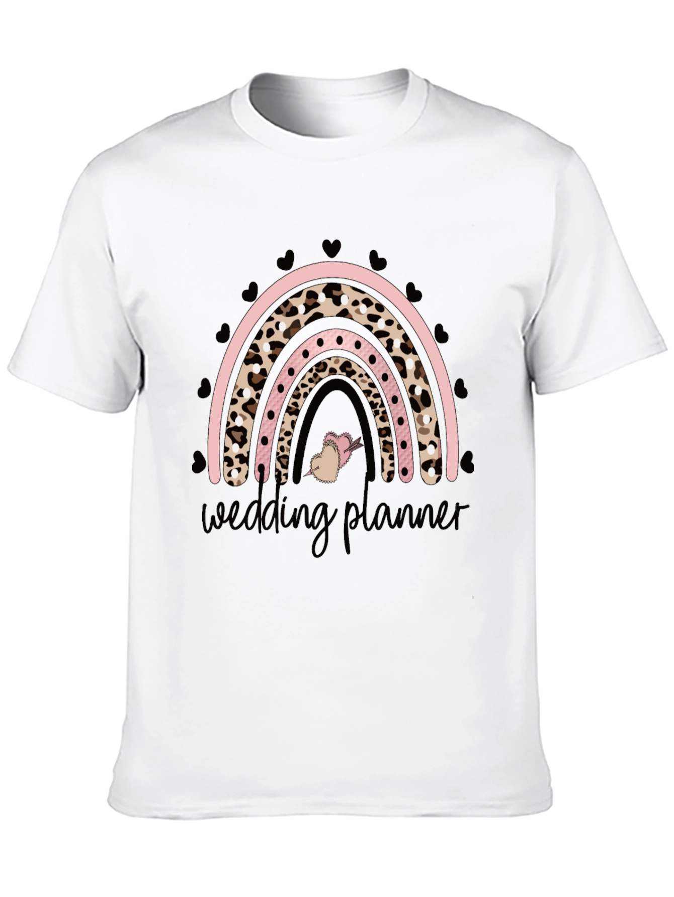 Black Wedding Planner Rainbow Graphic Tee view 10