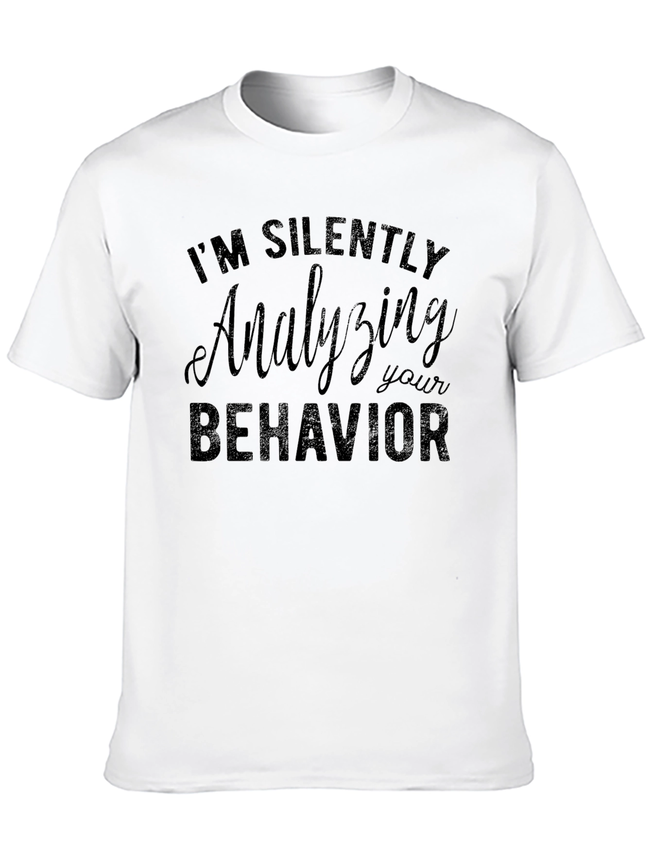 Black Analyzing Behavior Graphic Tee view 10