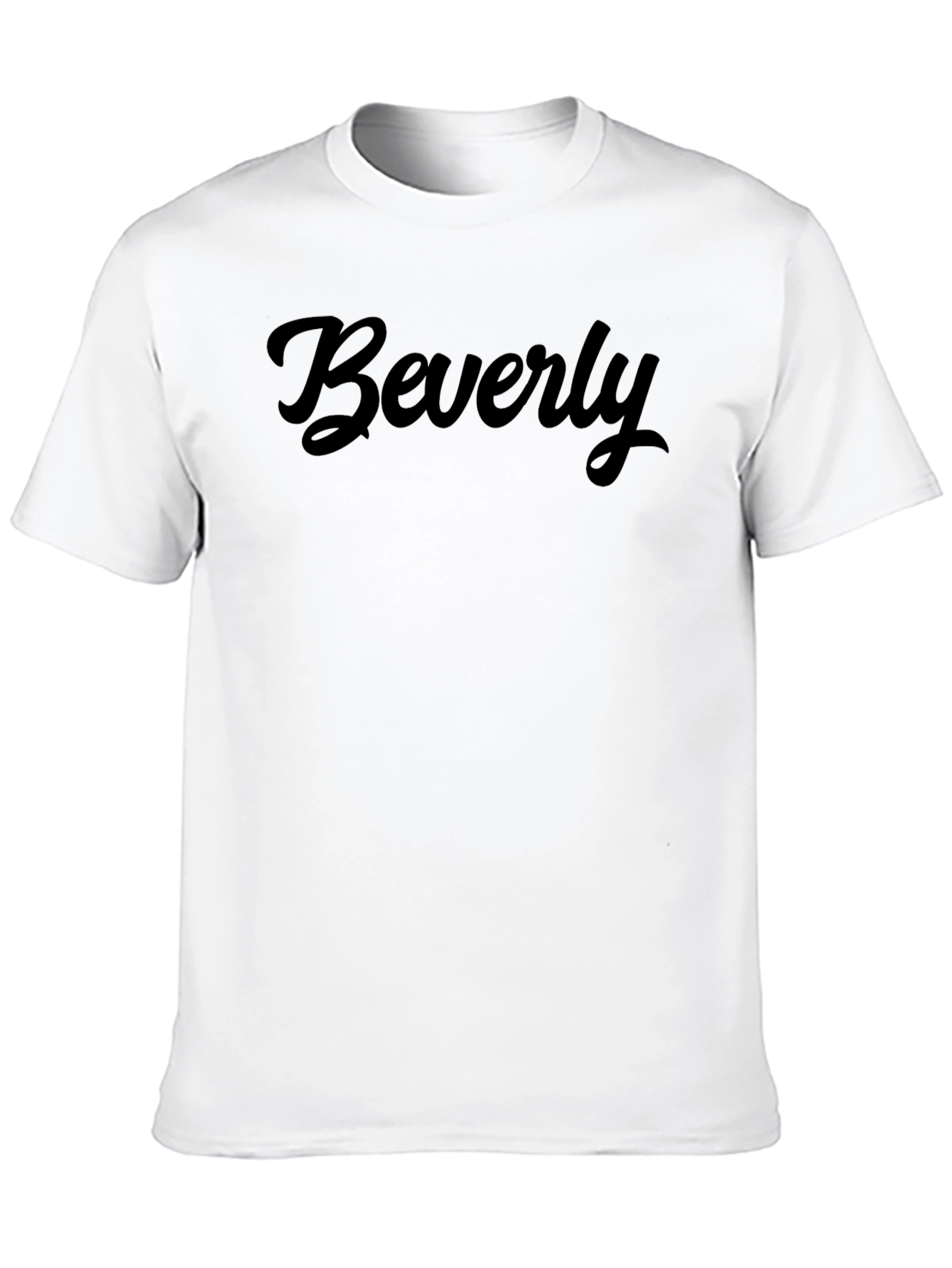 Black Beverly Script Tee - Classic Black Crew Neck view 10