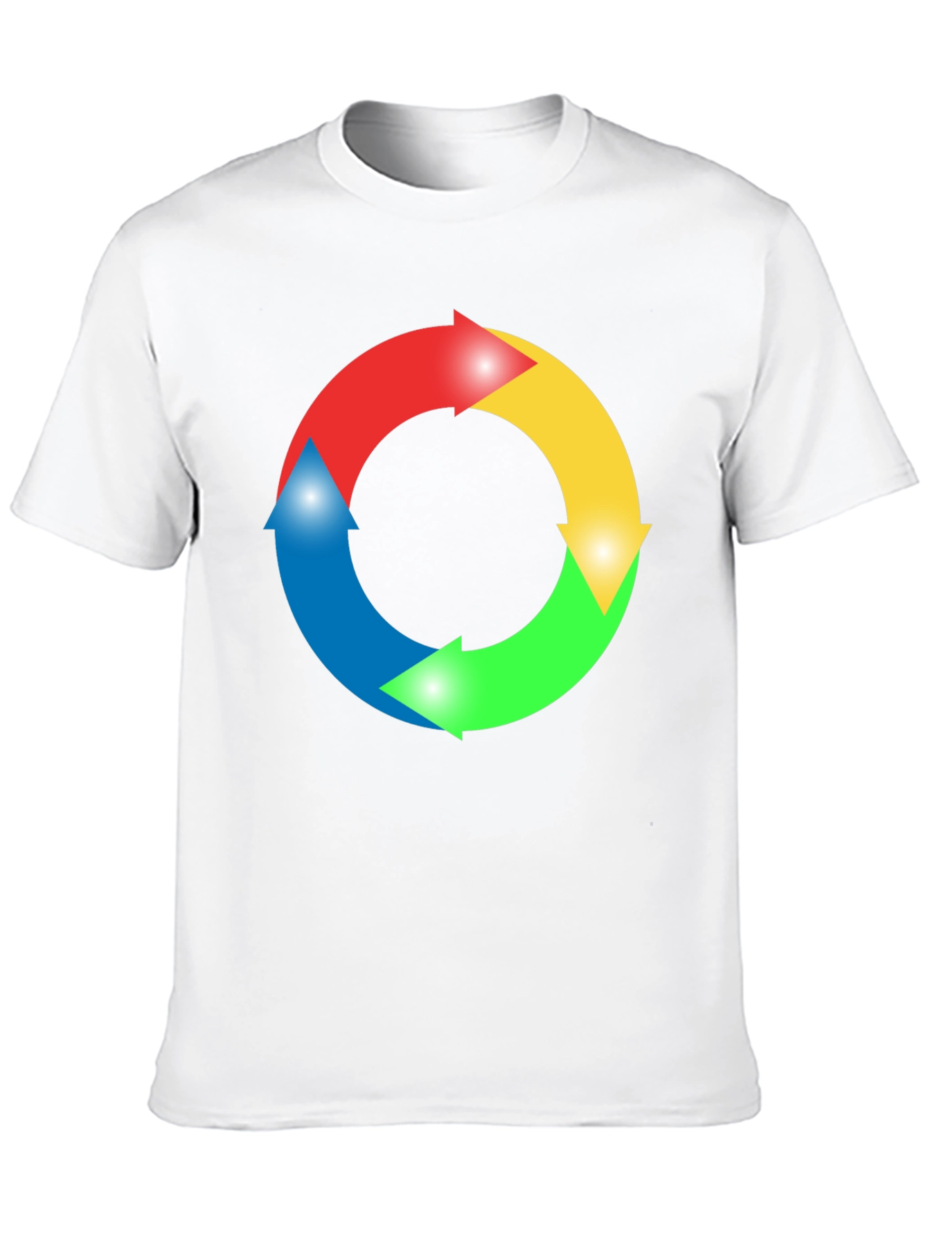 Black Circular Arrow Graphic Black T-Shirt view 10