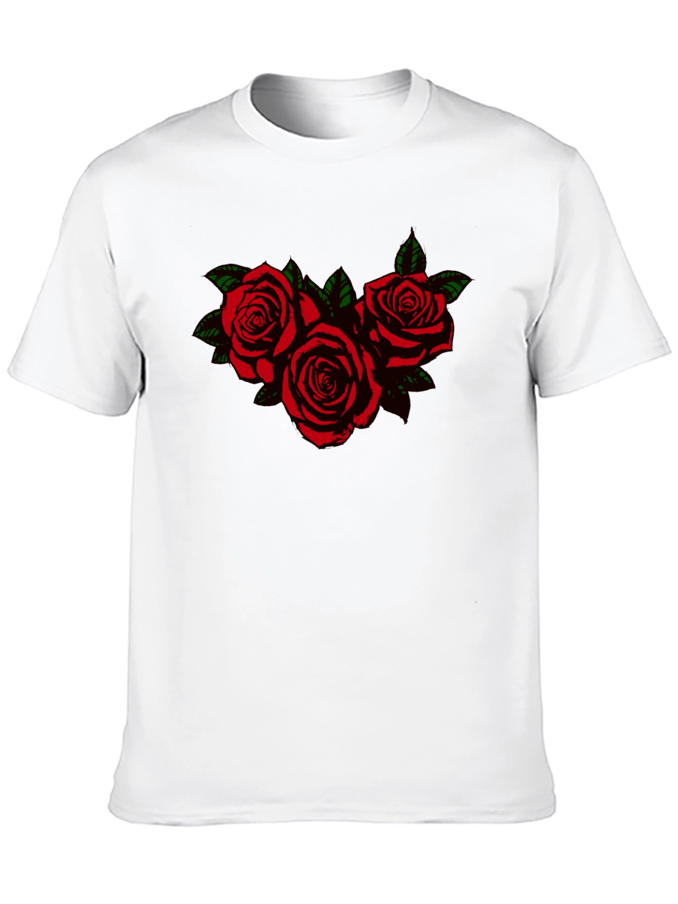 Black Black T-Shirt with Rose Graphic view 10