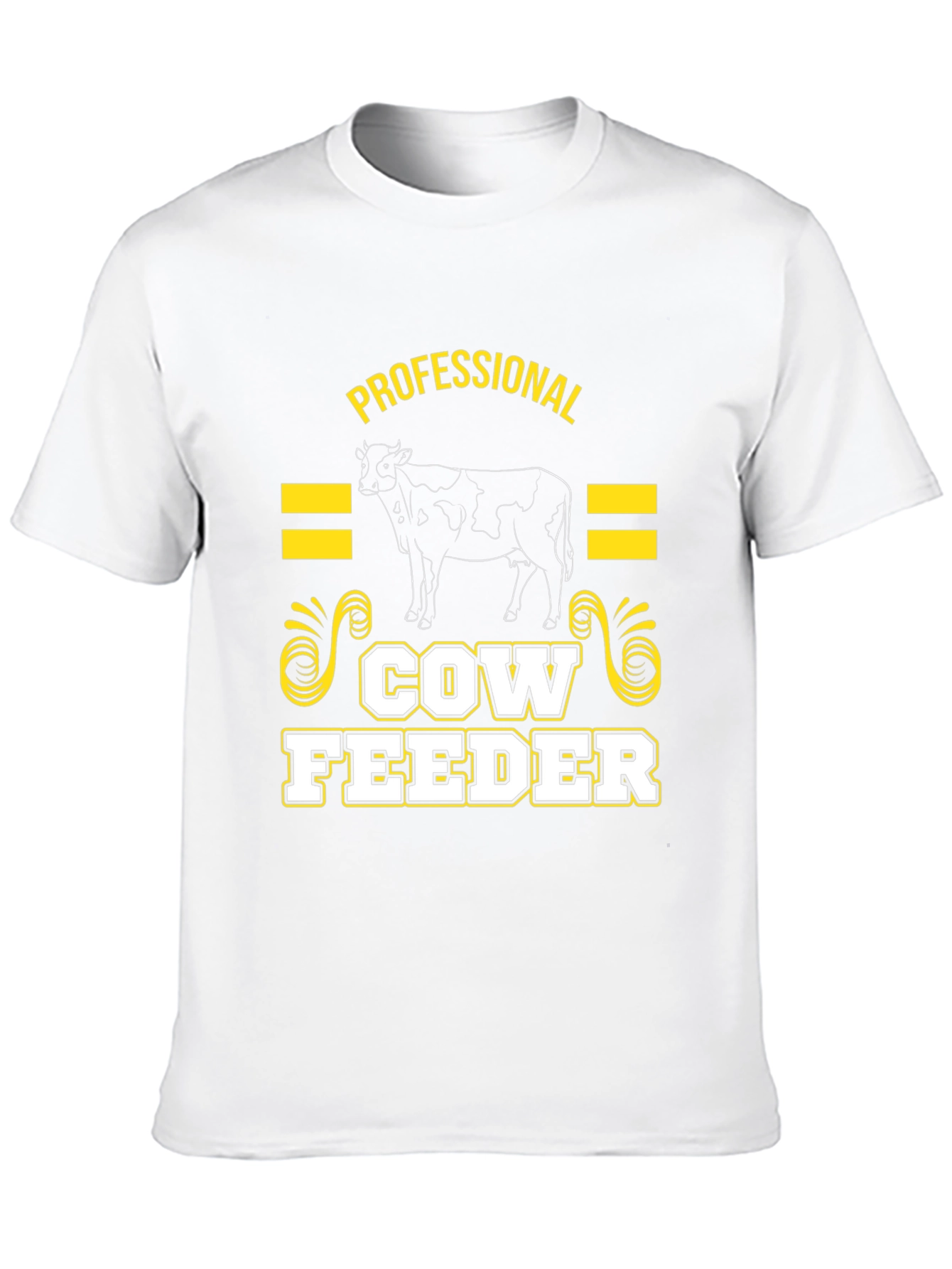 Black Professional Cow Feeder Graphic T-Shirt view 10