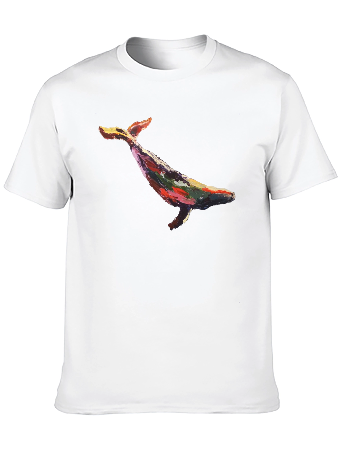 Black Whale Art Graphic Black T-Shirt view 10