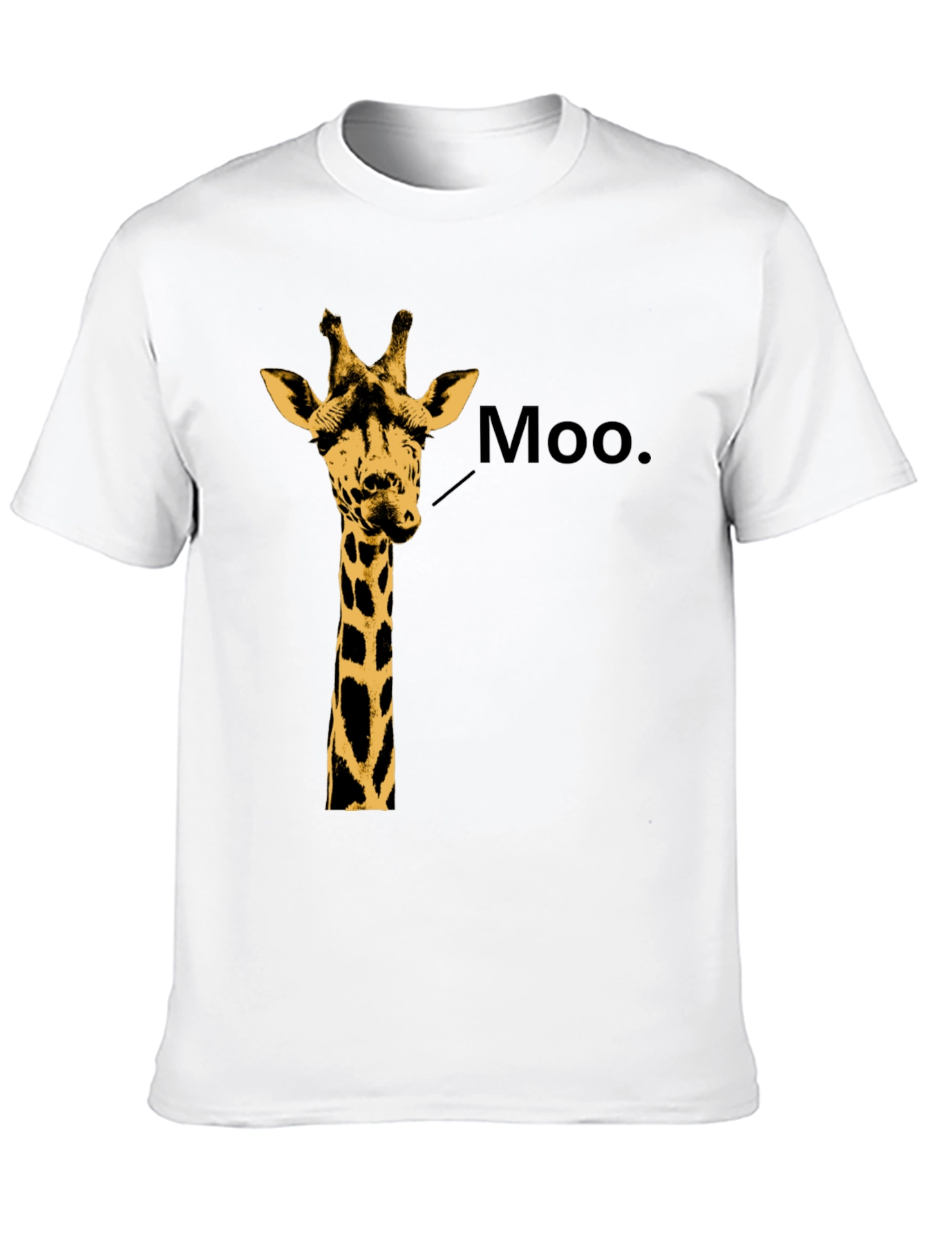 Black Giraffe Moo T-Shirt - Funny Animal Graphic Tee view 10