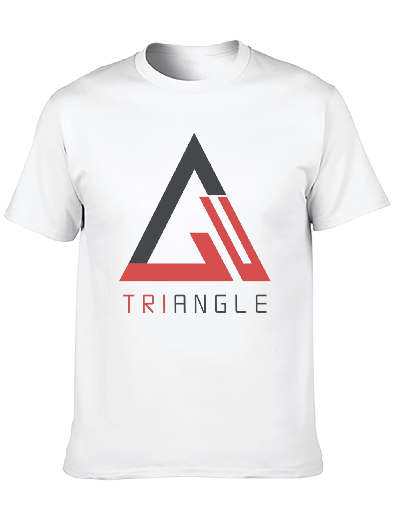 Black Triangle Graphic Tee - Modern Casual Black T-Shirt view 10