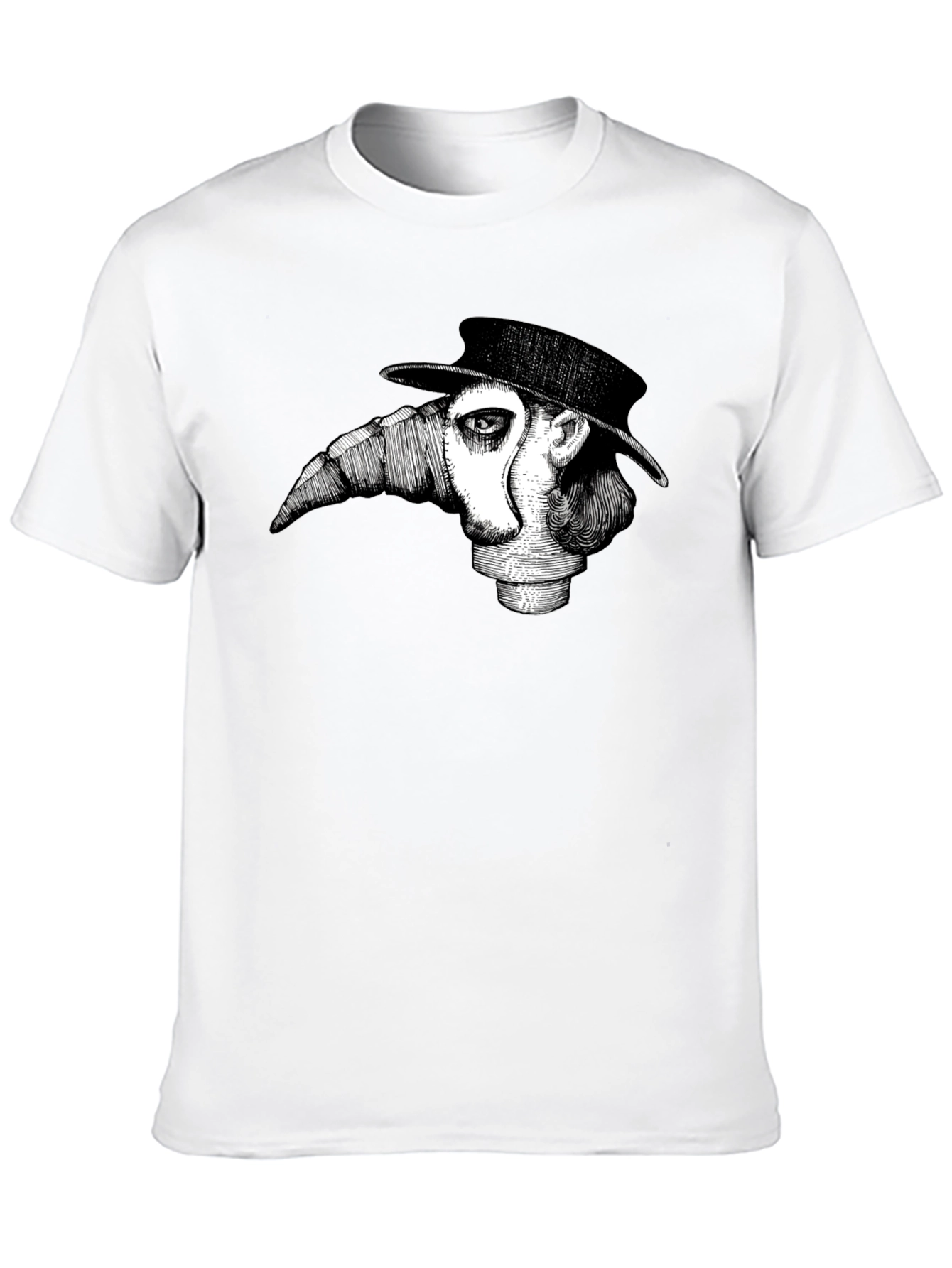 Black Plague Doctor Graphic T-Shirt - Unique Design view 10