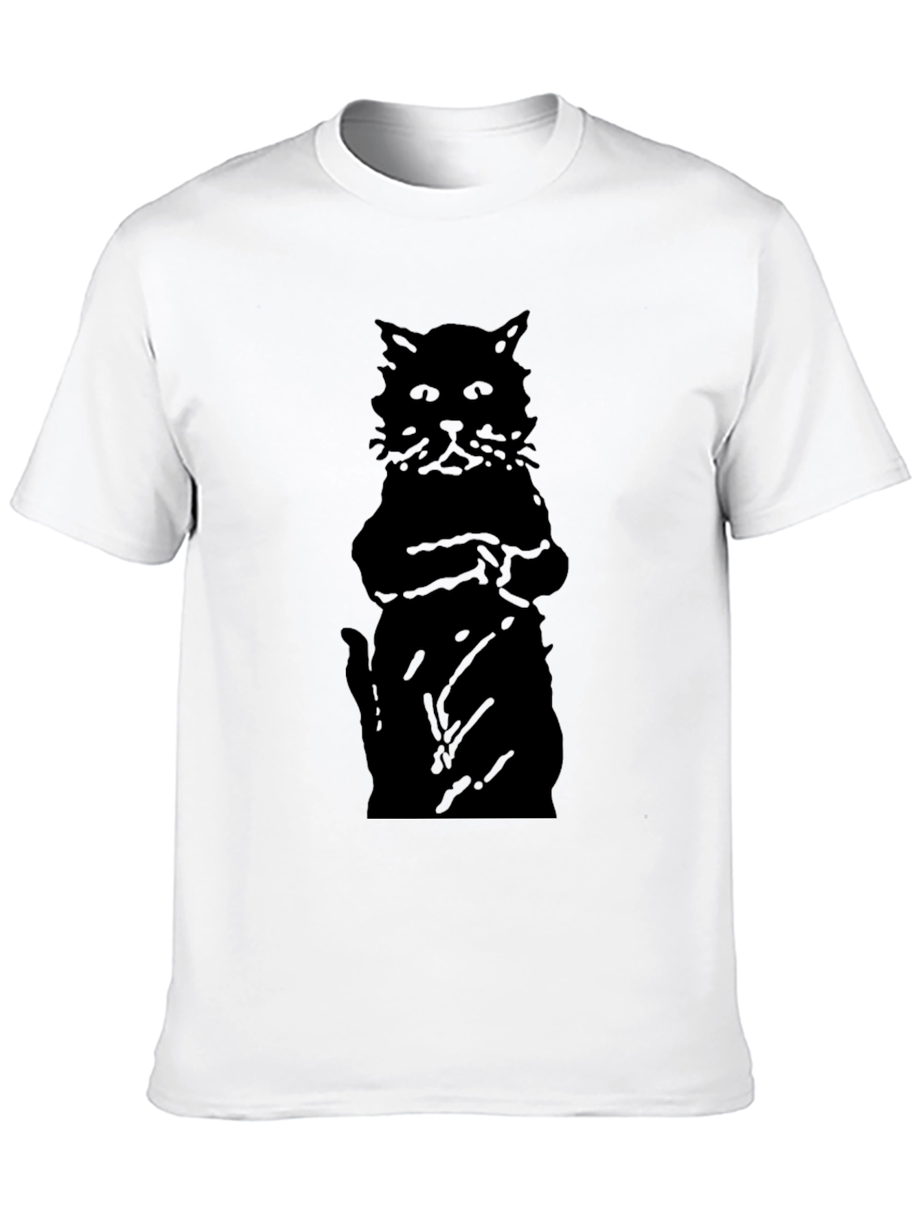 Black Black Cat Silhouette Men's T-Shirt view 10
