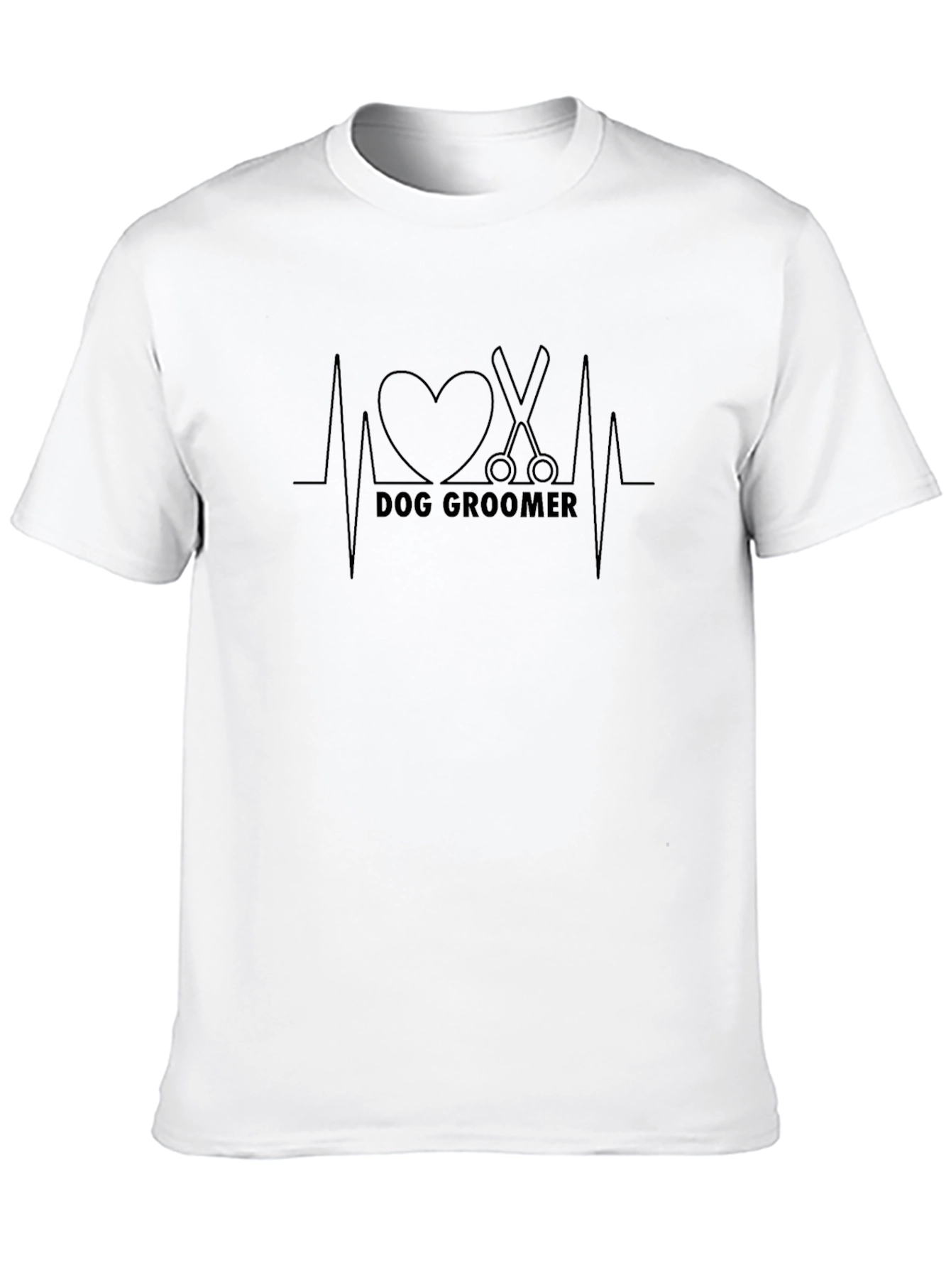 Black Dog Groomer Heartbeat T-Shirt view 10